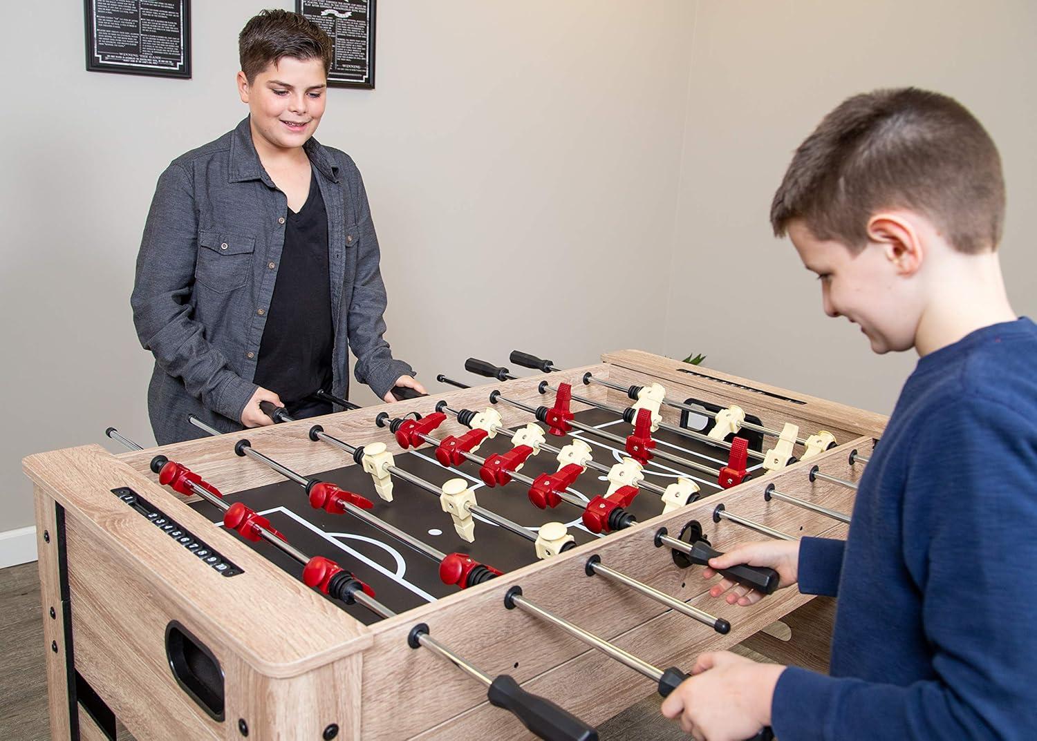 Hathaway Games Madison Multi Game Table with Foosball, Glide Hockey, Table Tennis, Billiards, Shuffleboard and Bowling