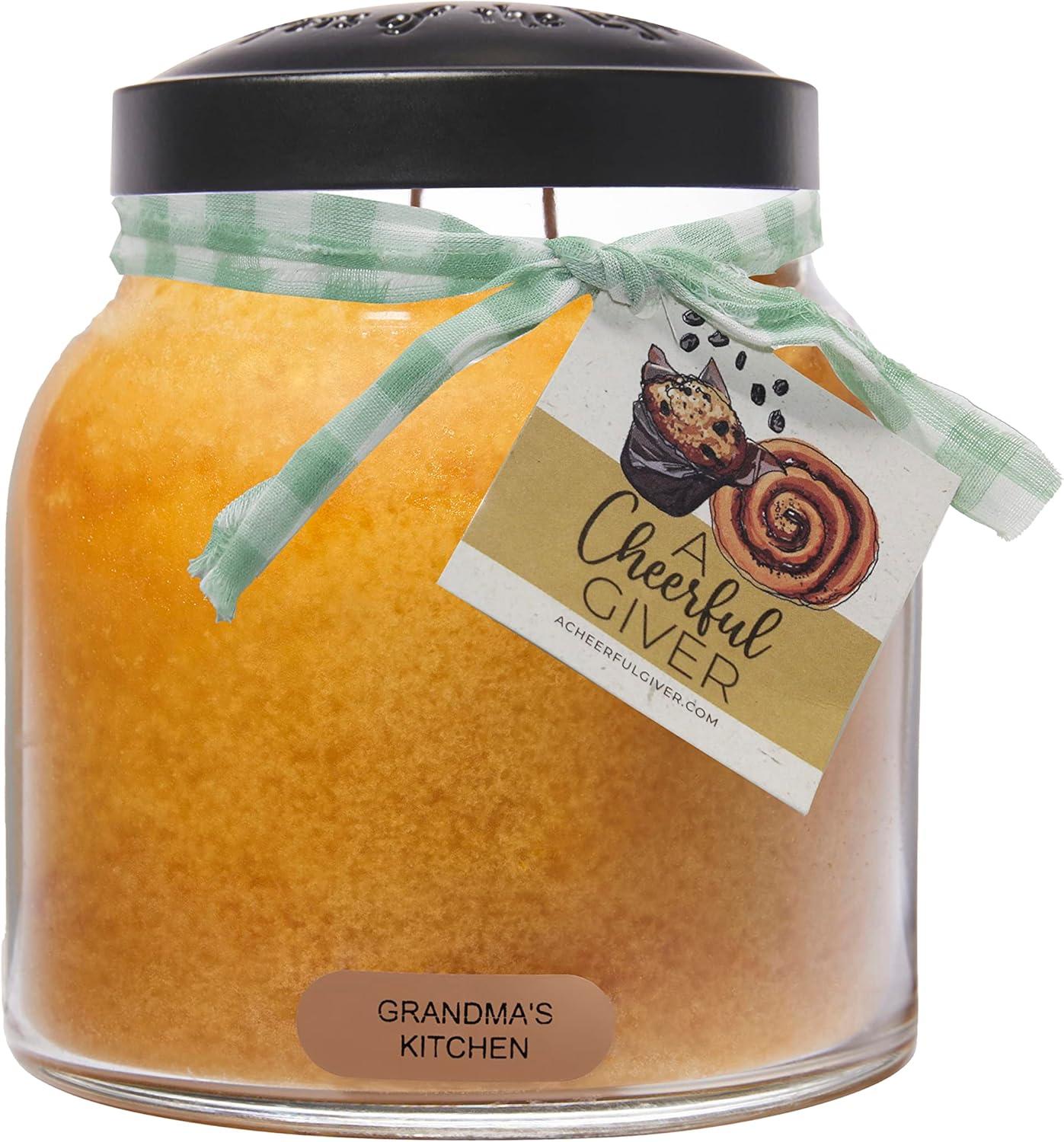 Grandma's Kitchen Scented Jar Candle with Black Lid