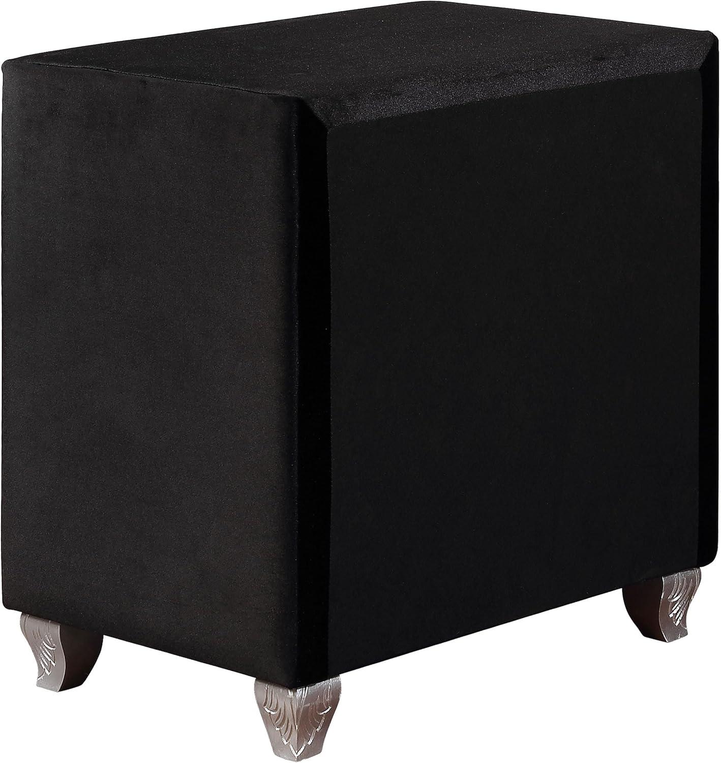 Deanna 2-drawer Rectangular Nightstand Black