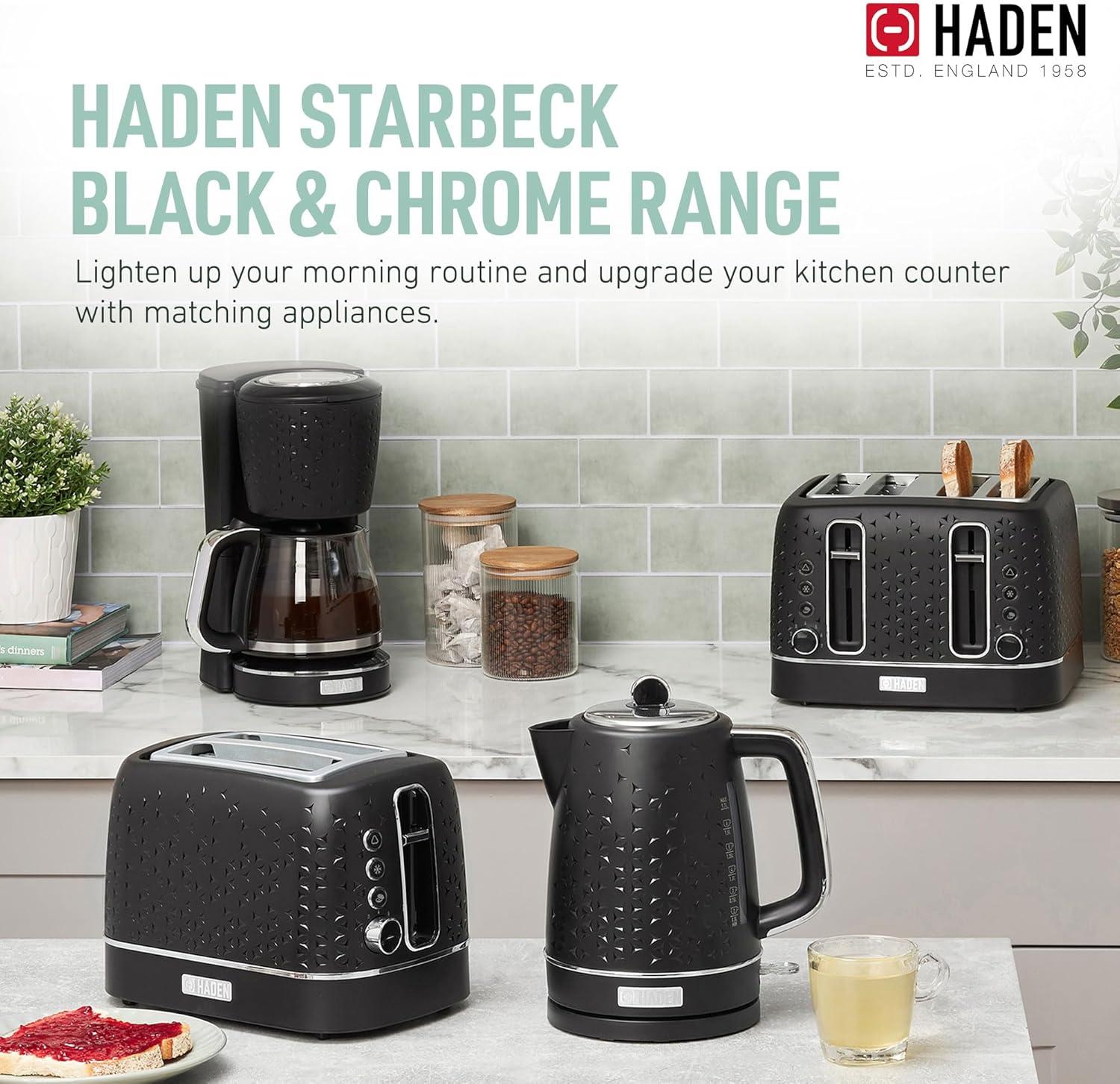 HADEN Starbeck Black 4-Slice Toaster