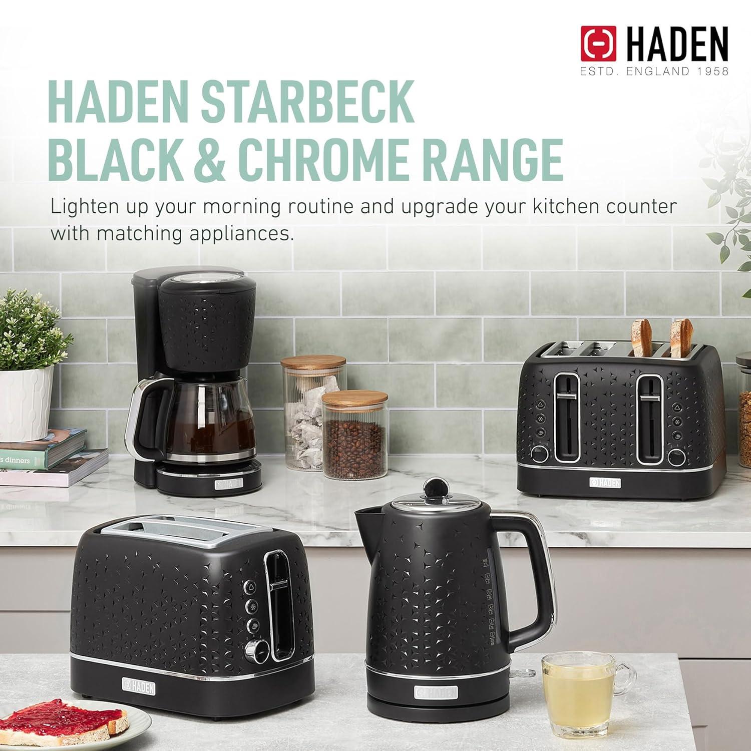 HADEN Starbeck Black 4-Slice Toaster