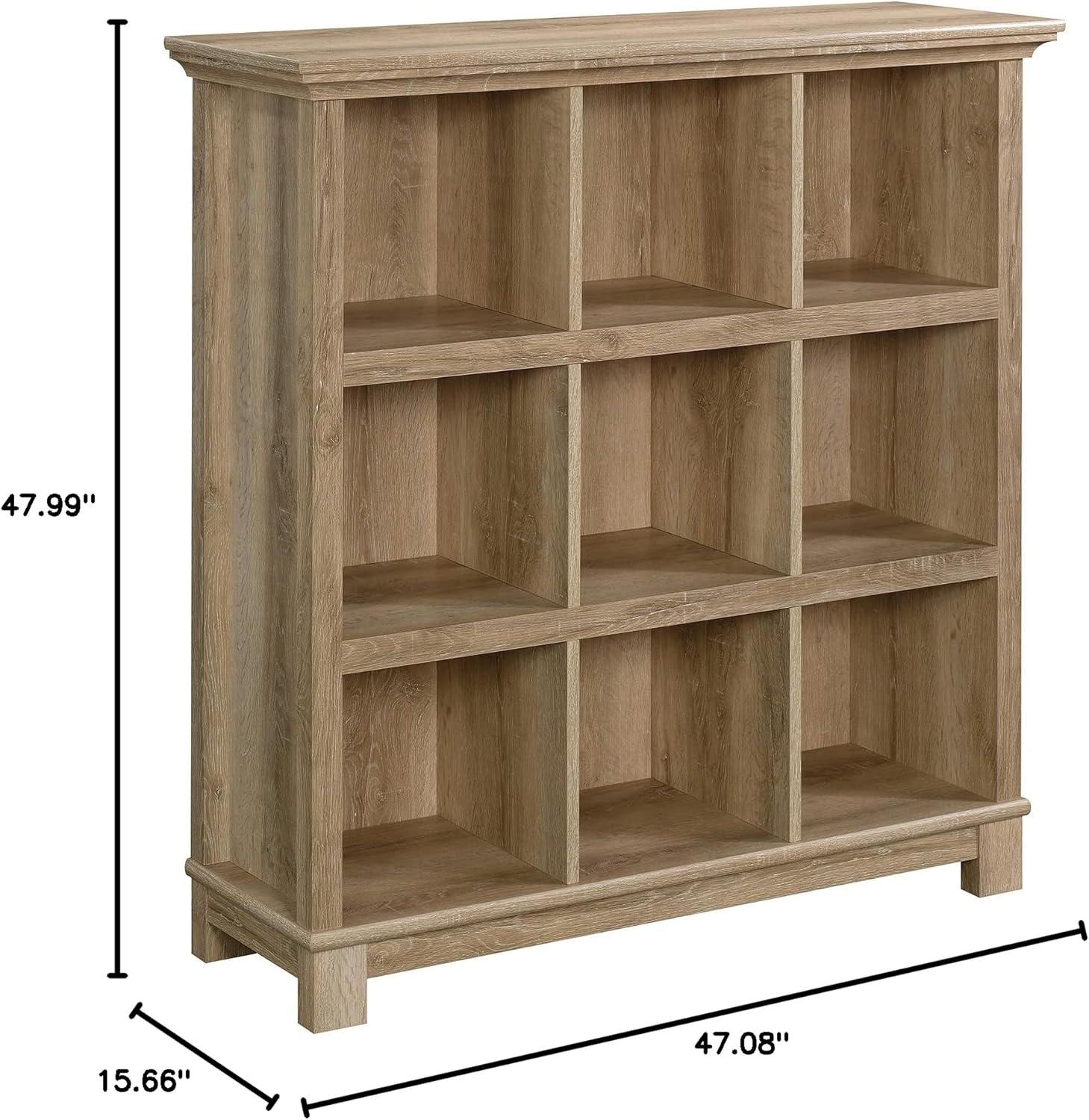 47" Garden Villa 9 Cube Organizer Orchard Oak - Sauder: Storage Bookcase, MDF, Fixed Shelves