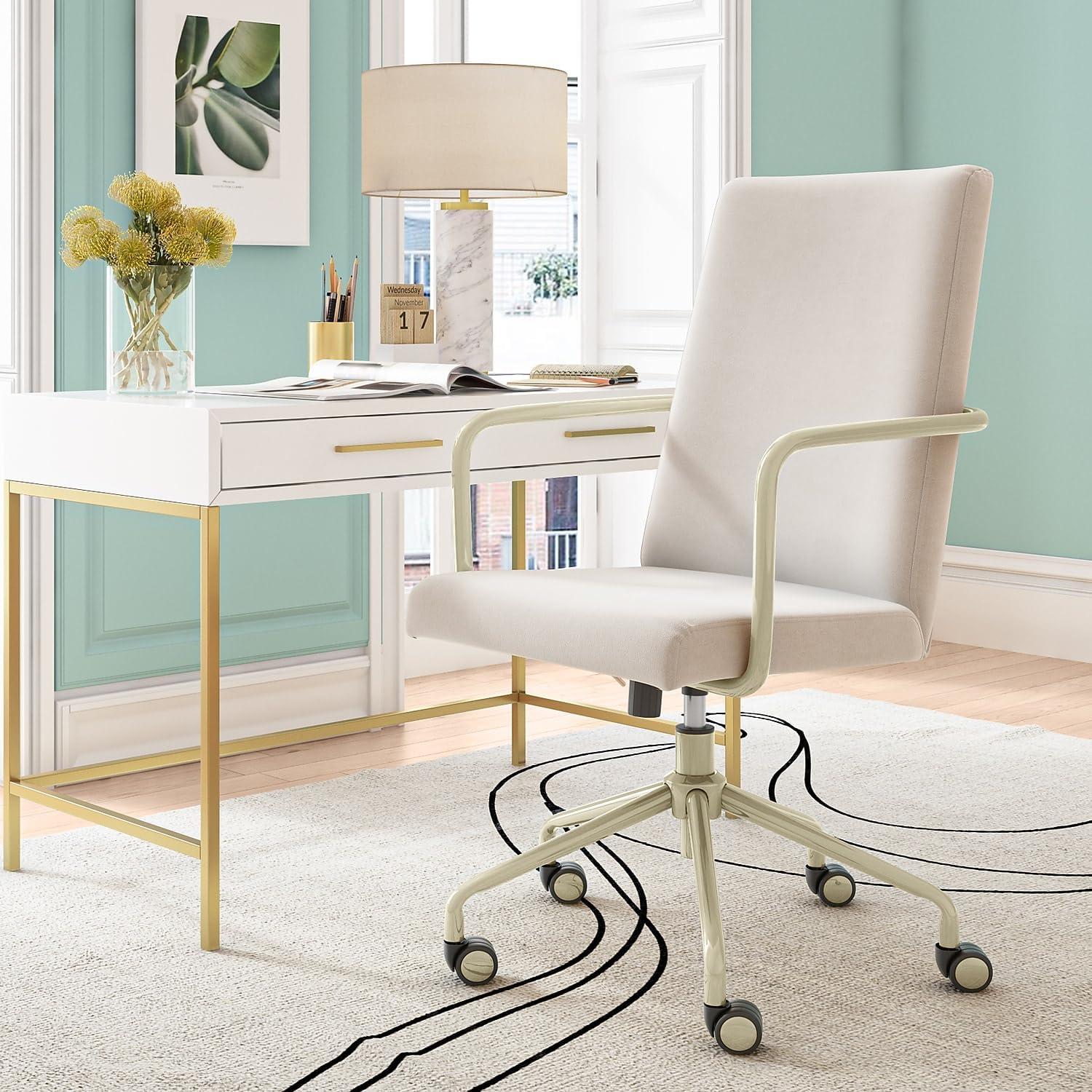 Giselle Gold Desk Chair - Adore Décor