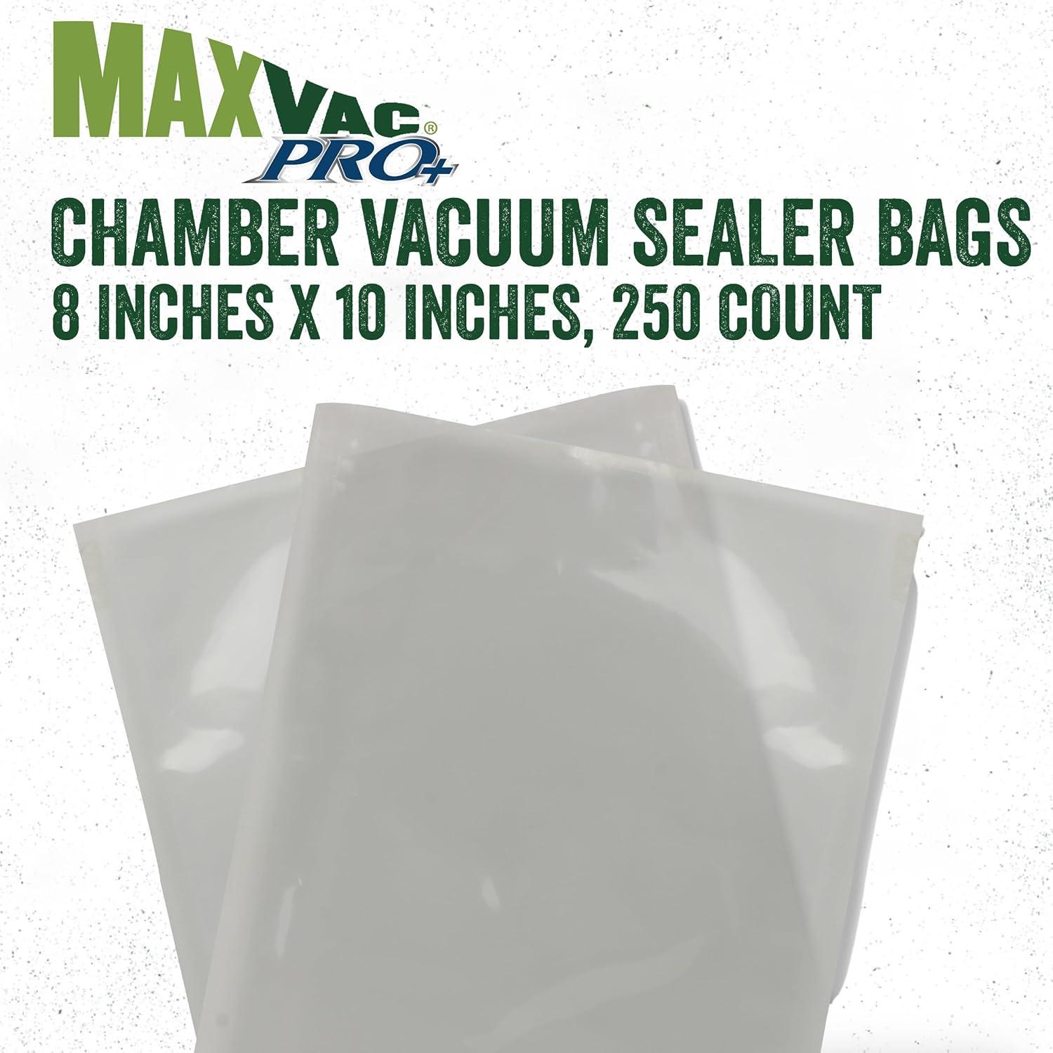 MaxVac Pro Chamber Vacuum Sealer Bags 8" x10" 250 Count