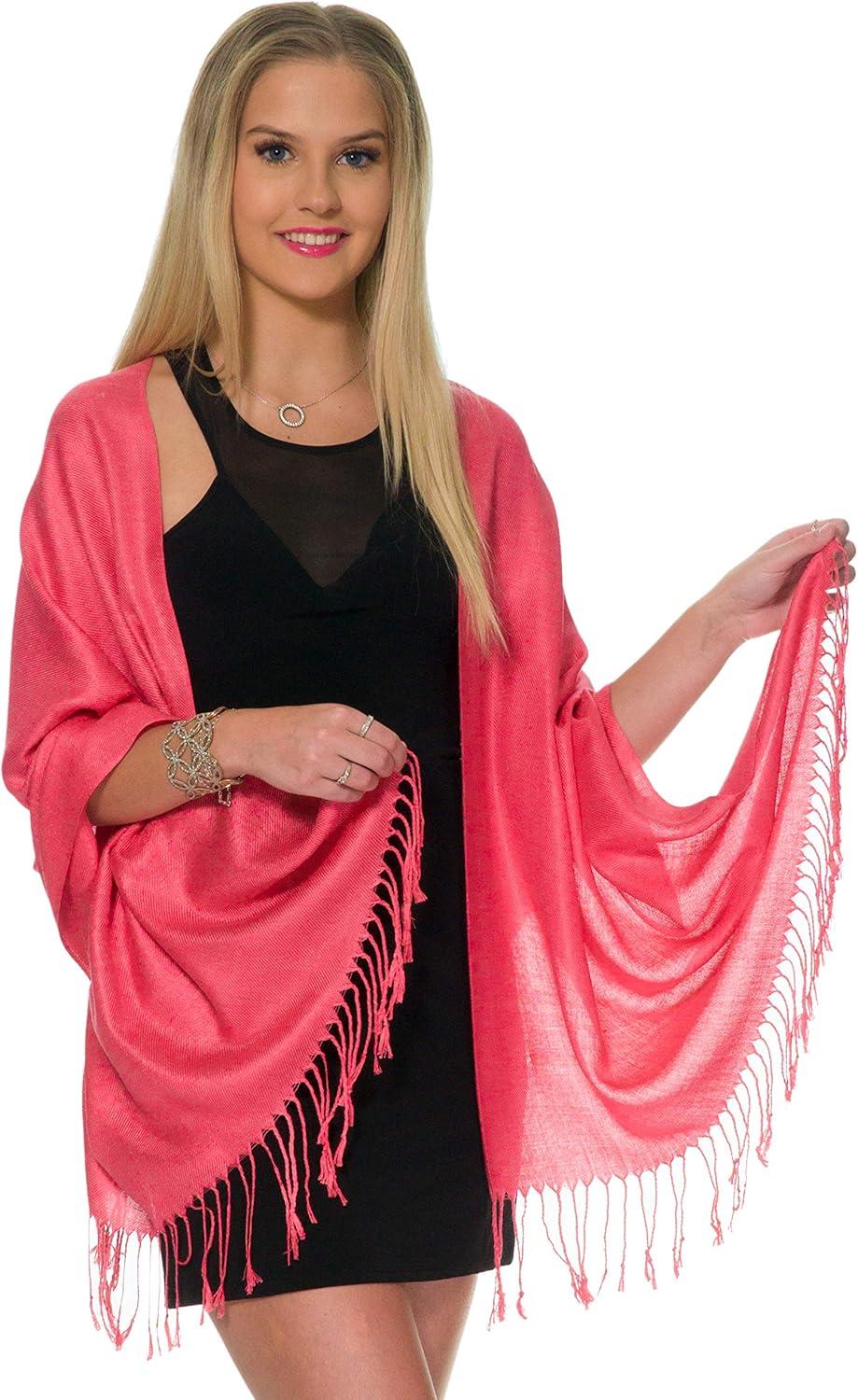 Pashmina Shawls and Wraps for Evening Dresses, Large Soft Pashminas Wedding Shawl