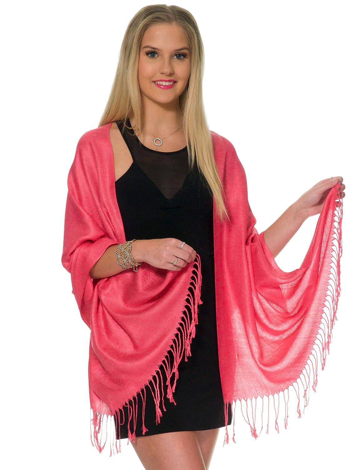 Pashmina Shawls and Wraps for Evening Dresses, Large Soft Pashminas Wedding Shawl