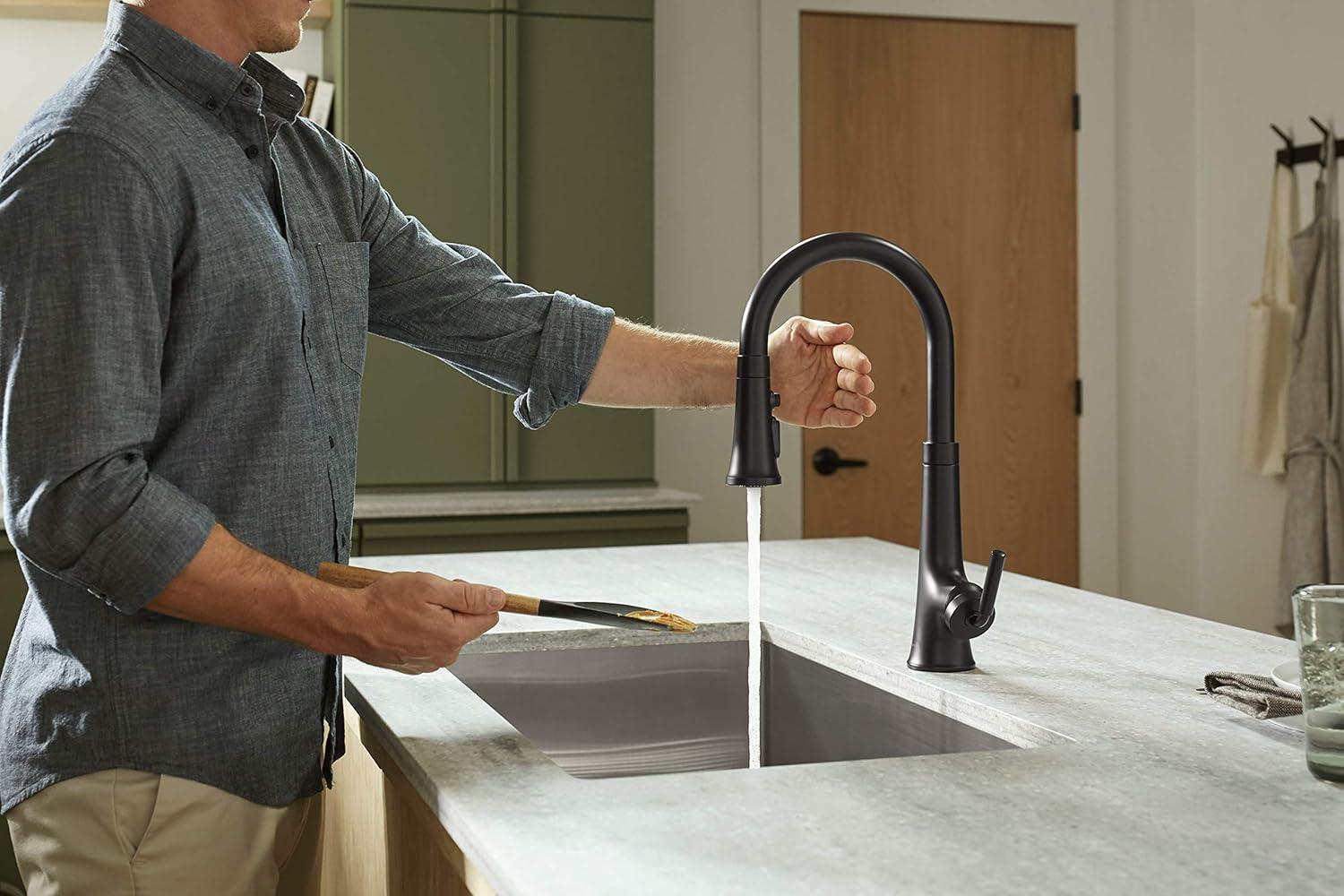 Tone Touchless Pull-Down Kitchen Sink Faucet with Three-Function Sprayhead