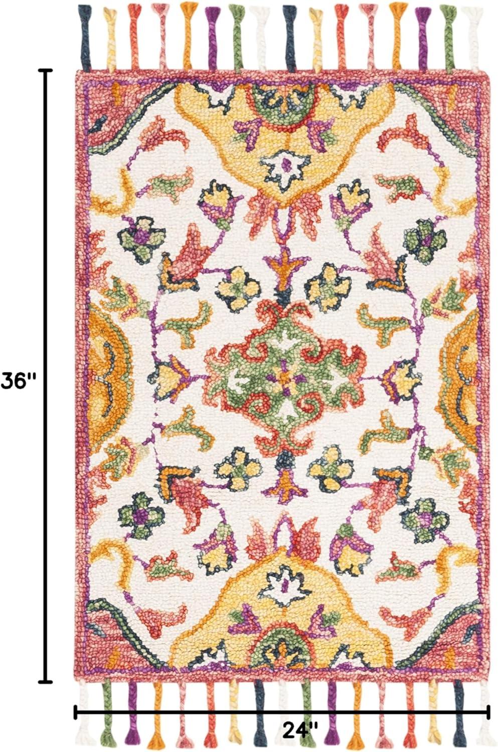 Blossom BLM456 Hand Tufted Accent Rug - Ivory/Multi - 2'x3' - Safavieh.
