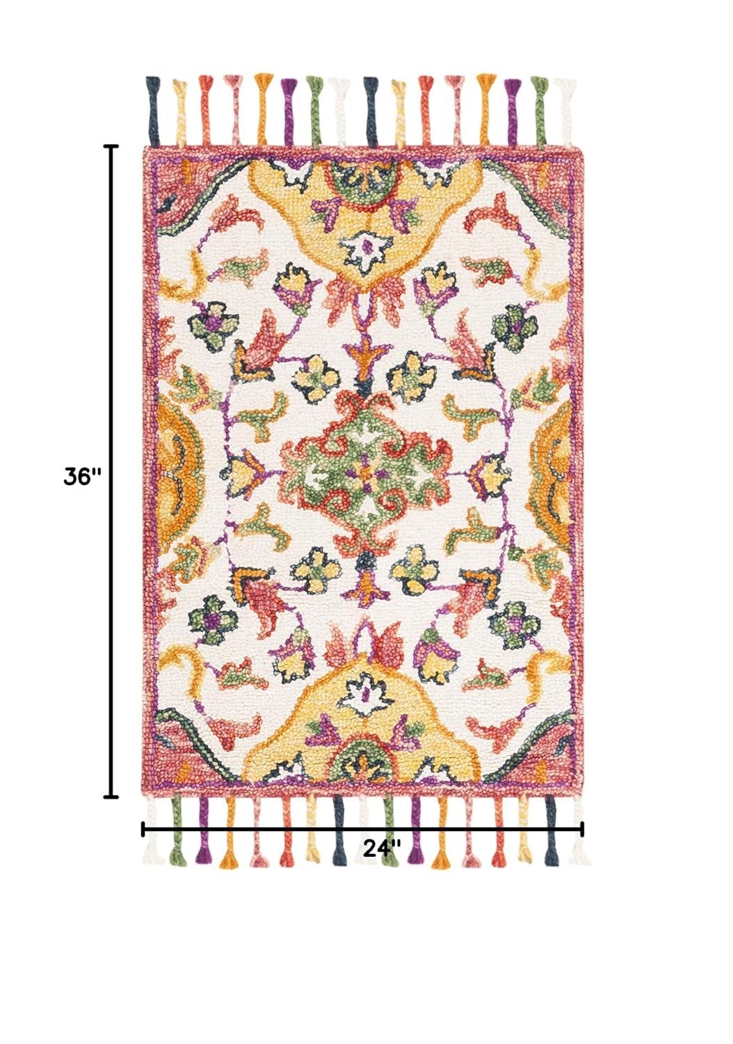 Blossom BLM456 Hand Tufted Accent Rug - Ivory/Multi - 2'x3' - Safavieh.
