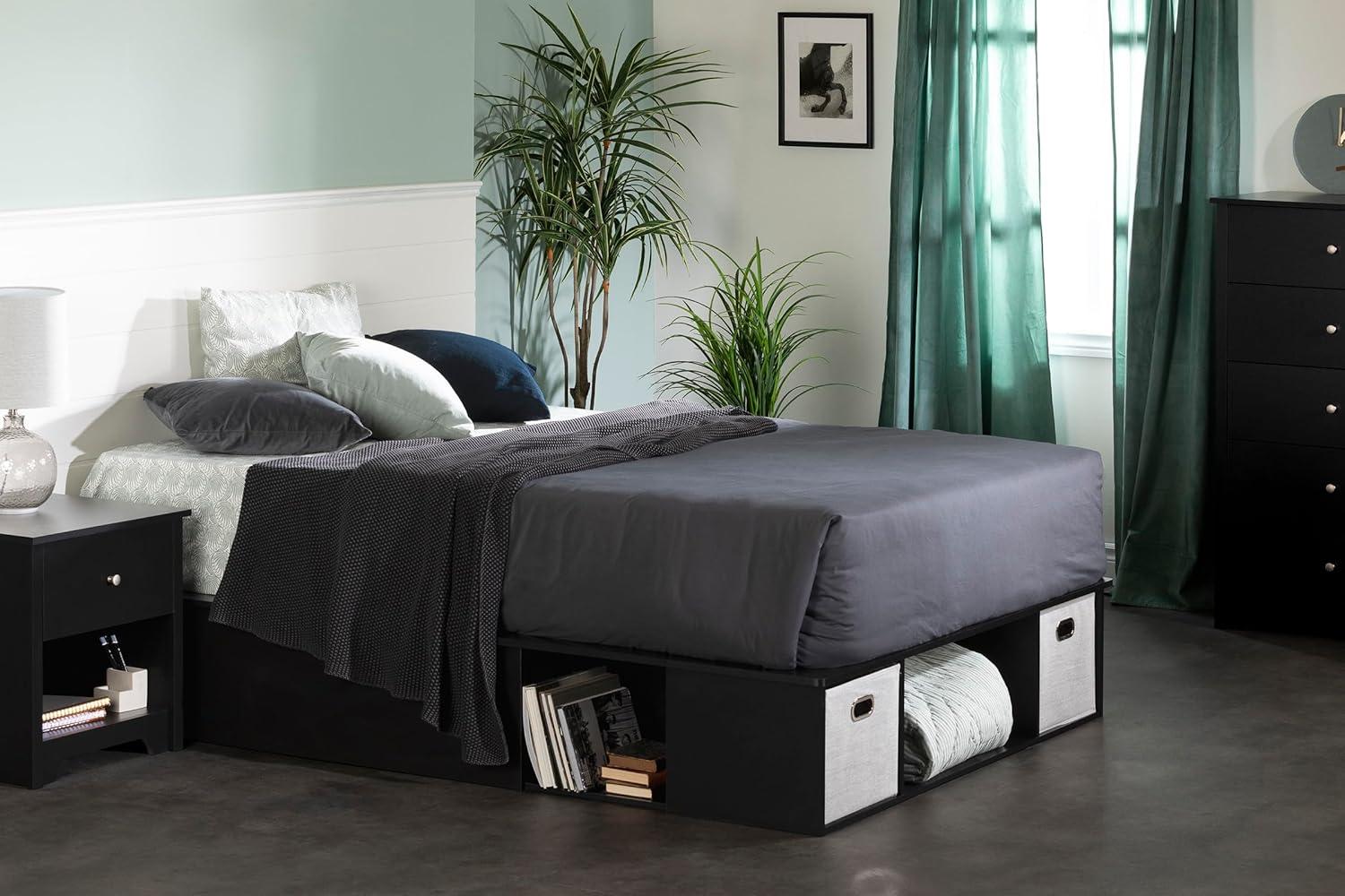 Vito Contemporary Storage Bed With Baskets