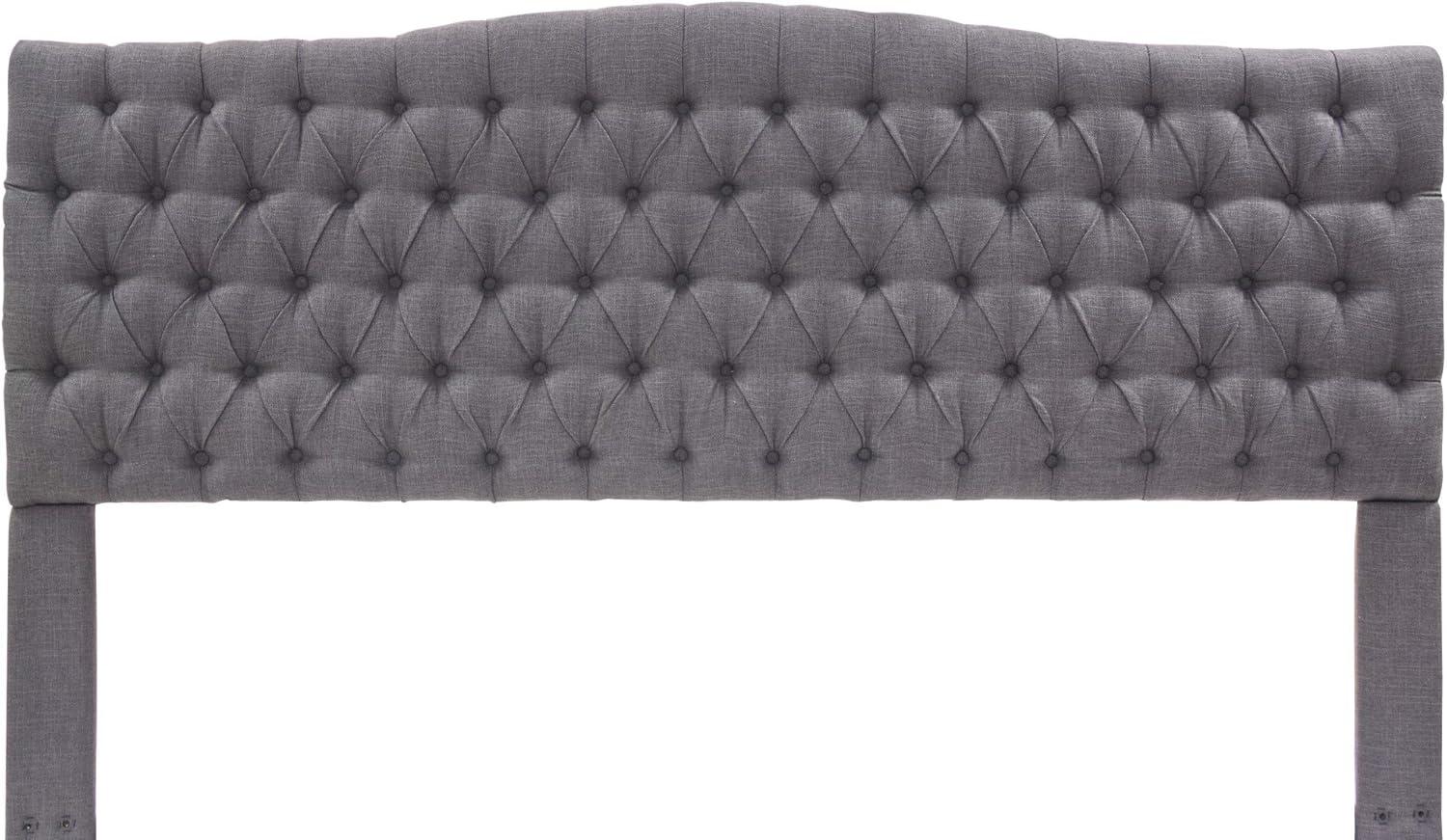 Elle Decor Elle Decor Celeste Tufted Upholstered Padded Headboard with Contemporary Button Tufting
