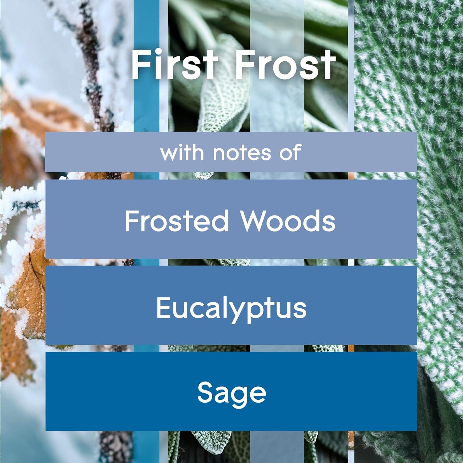 Glade Scented Candle, First Frost, Fragrance Infused with Essential Oils, 3.4 oz Each, 2 Count