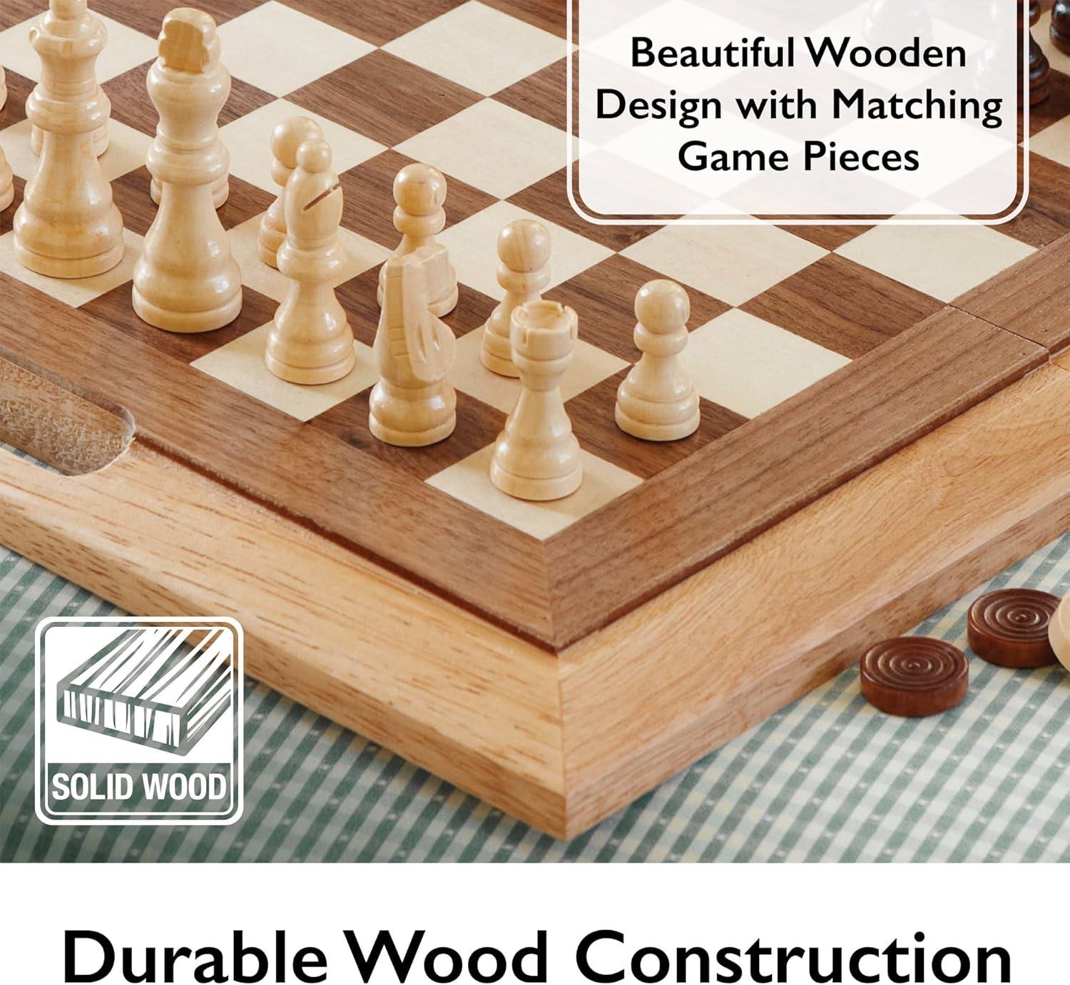 Phantoscope Classics Dutchman 3-In-1 Combo Folding Board Game Set