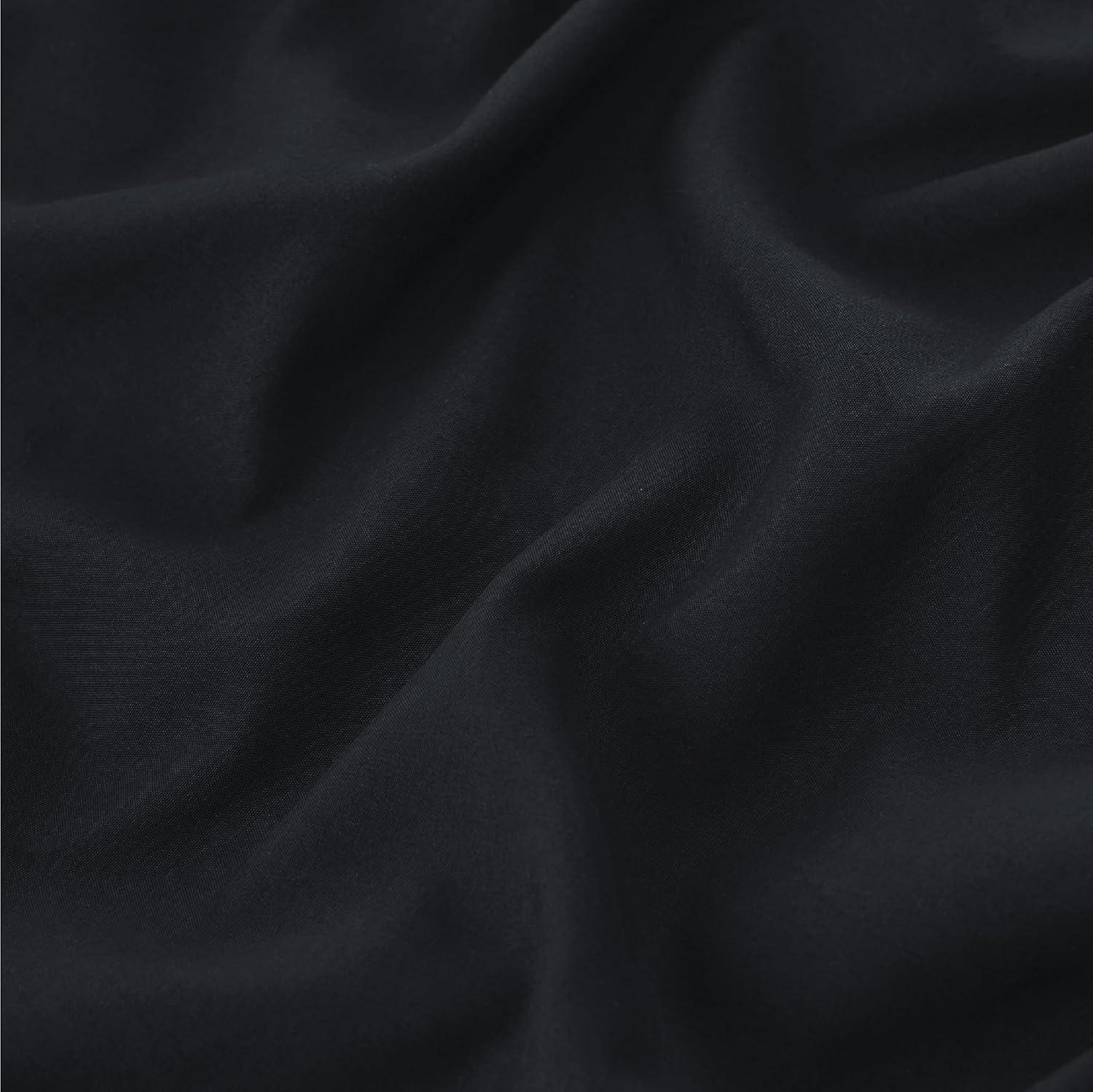 Nestl Pillow Sham Set of 2, Premium 1800 Series Double Brushed Bed Pillow Cases, Black, King 20" X 36"