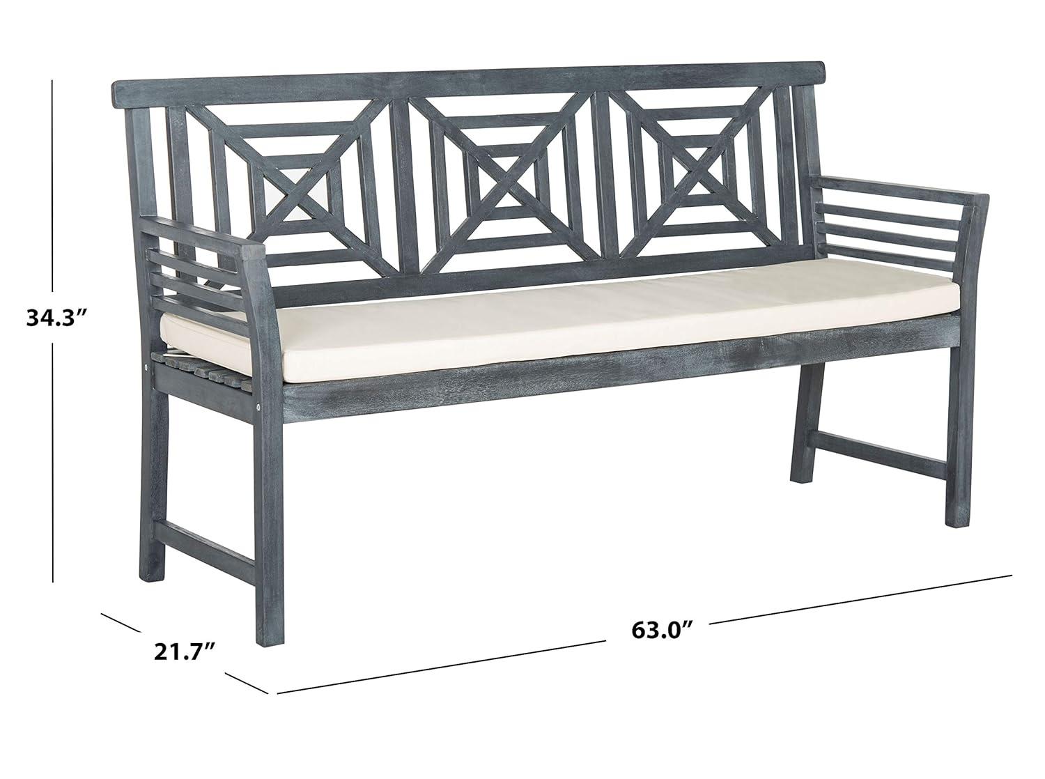 Del Mar 3 Seat Bench - Outdoor - PAT6737 - Natural/Beige - Safavieh