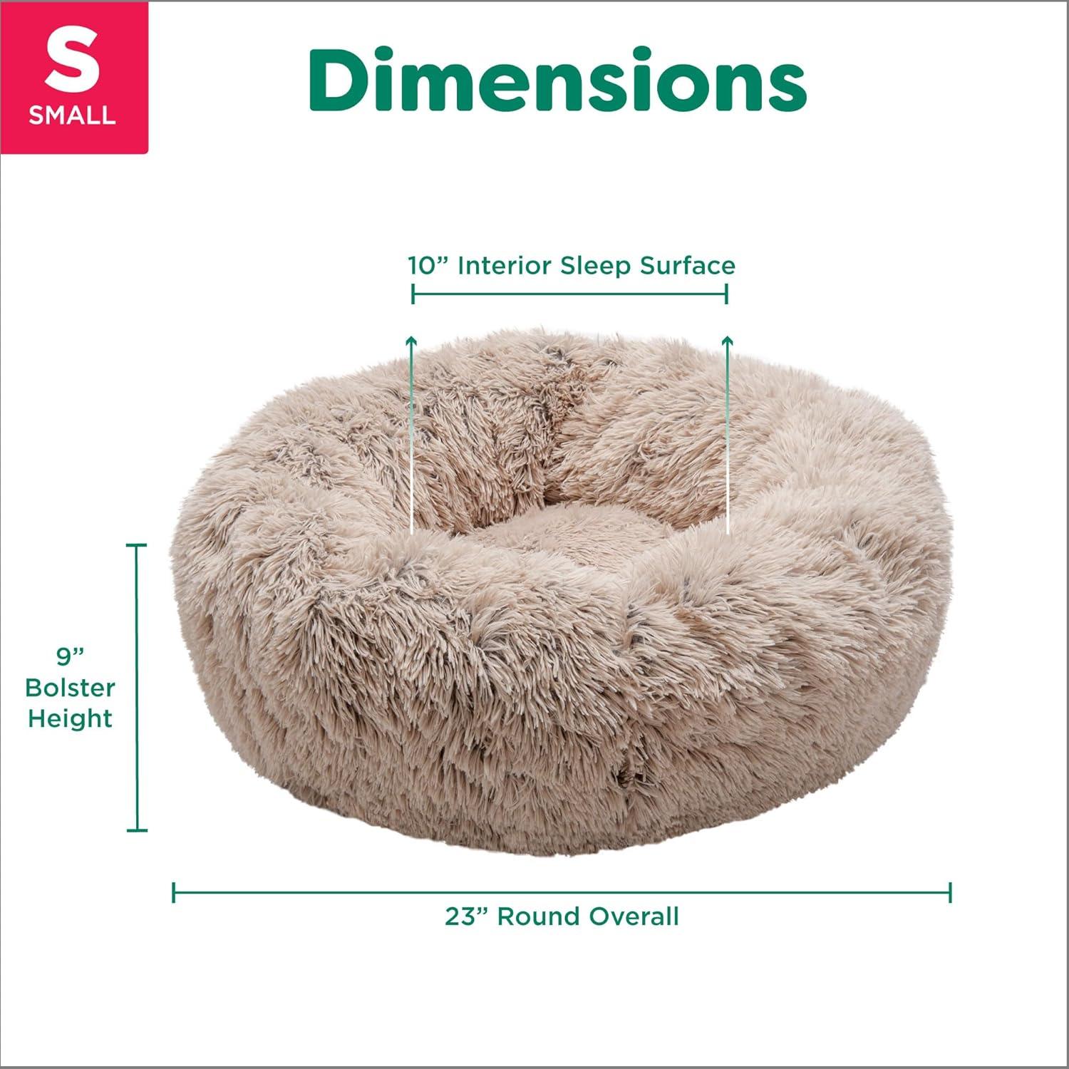 Calming Cuddler Long Fur Donut Bed