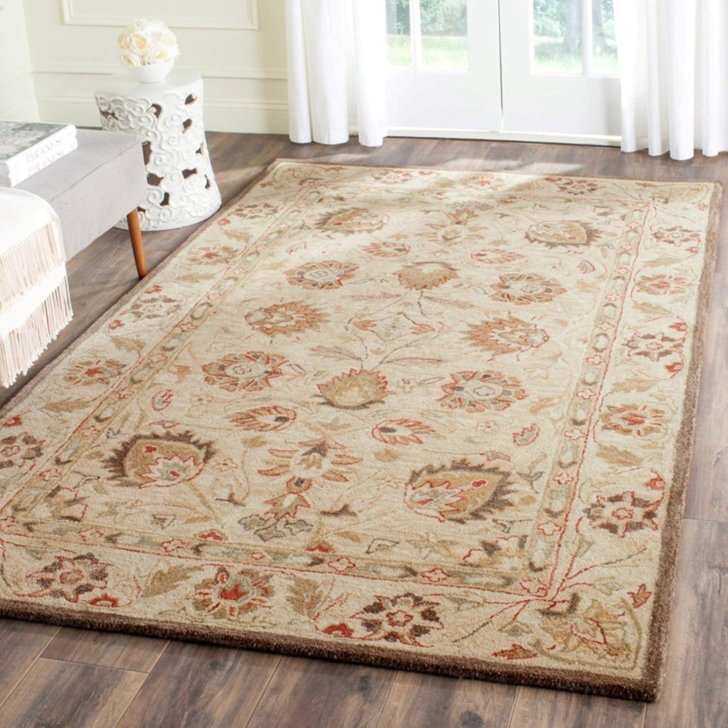 Antiquity AT812 Hand Tufted Indoor Area Rug - Beige/Beige - 8'3"x11' - Safavieh