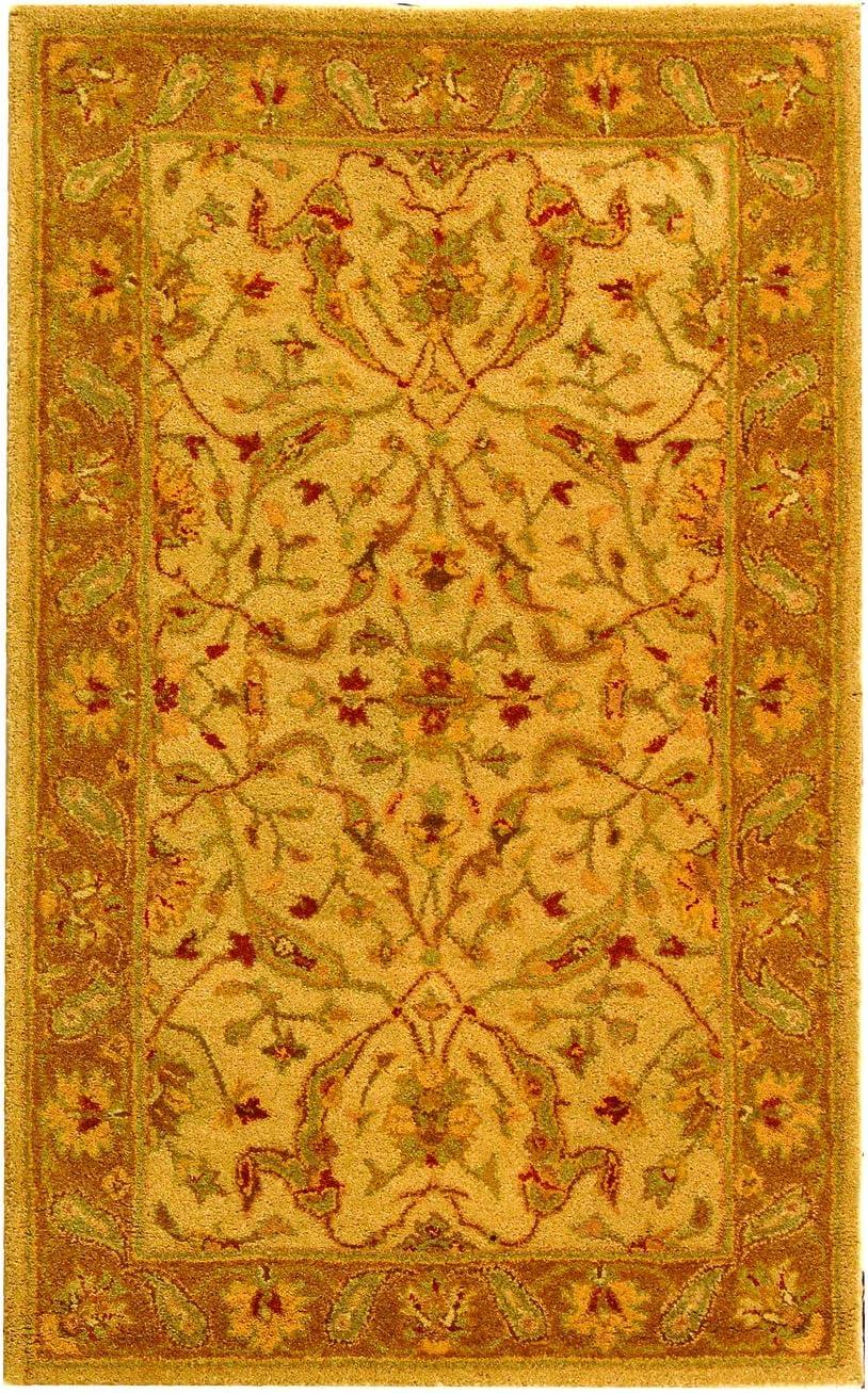 Antiquity AT311 Hand Tufted Area Rug - Ivory/Brown - 3'x5' - Safavieh.