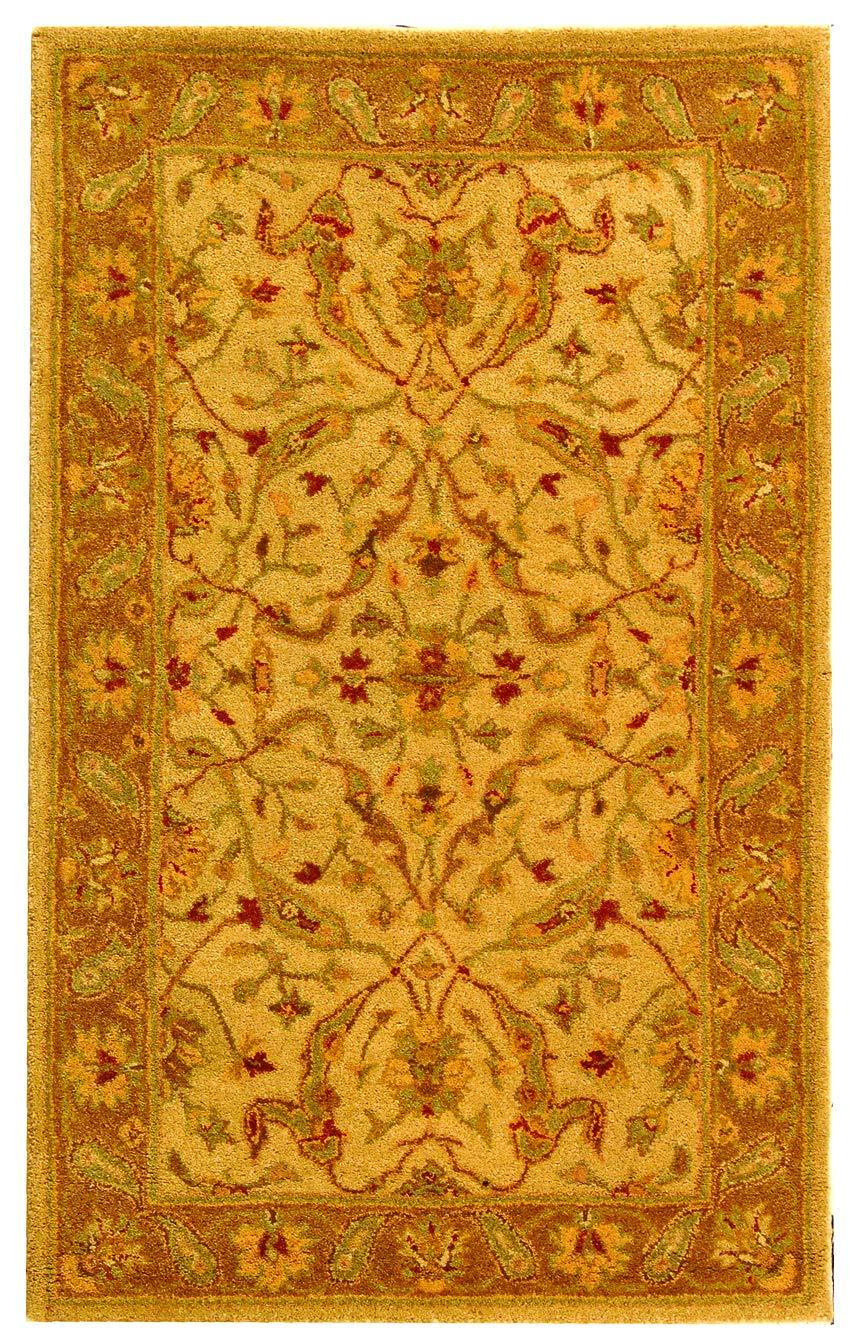 Antiquity AT311 Hand Tufted Area Rug - Ivory/Brown - 3'x5' - Safavieh.
