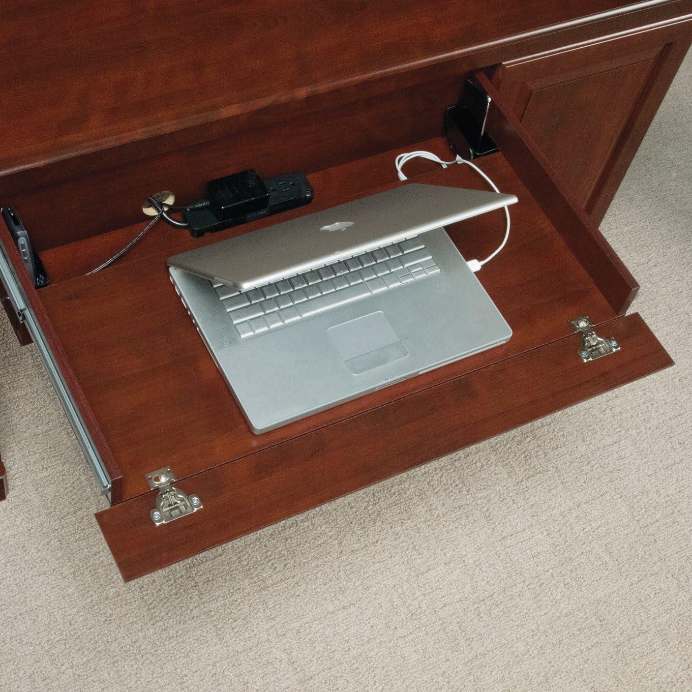 Heritage Hill Classic Cherry Executive Computer Credenza with Integrated Storage