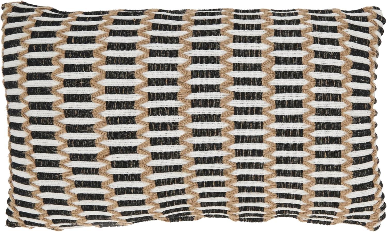 Saro Cambria Collection Geometric Cotton Blend Pillow Cover