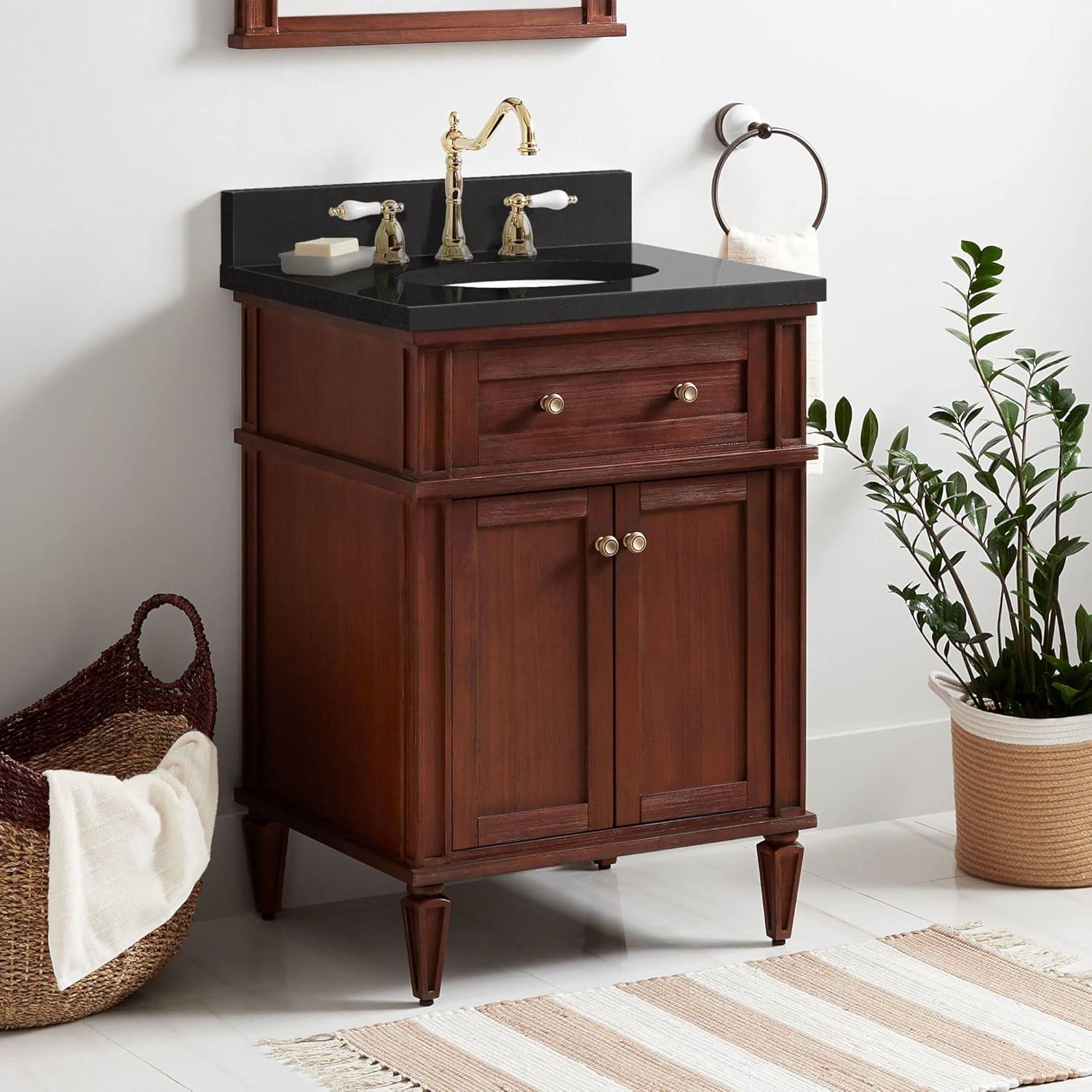 Signature Hardware 24" Elmdale Single Bathroom Vanity Set with Oval Undermount Sink