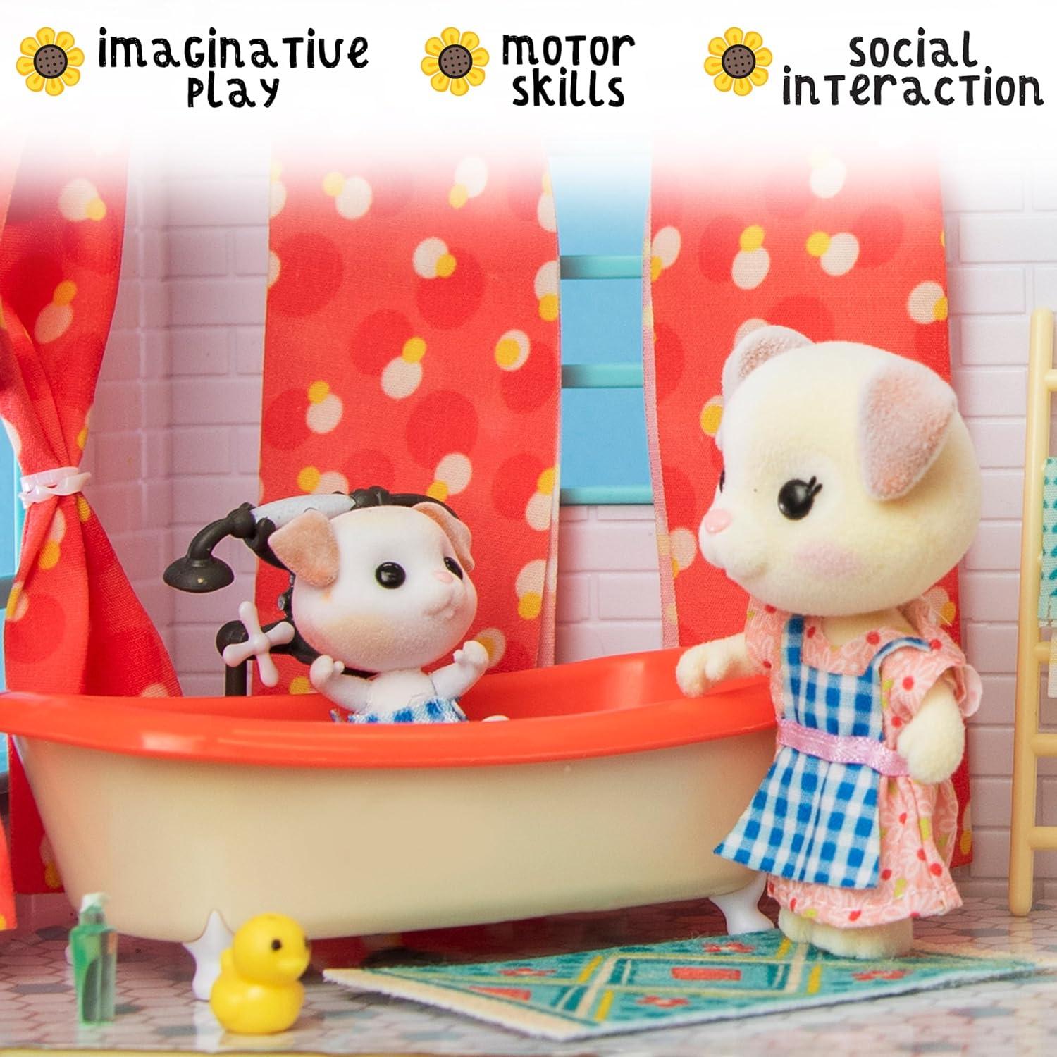 Honey Bee Acres The Barksters Dog Family, 4 Miniature Doll Figures, Children Ages 3+