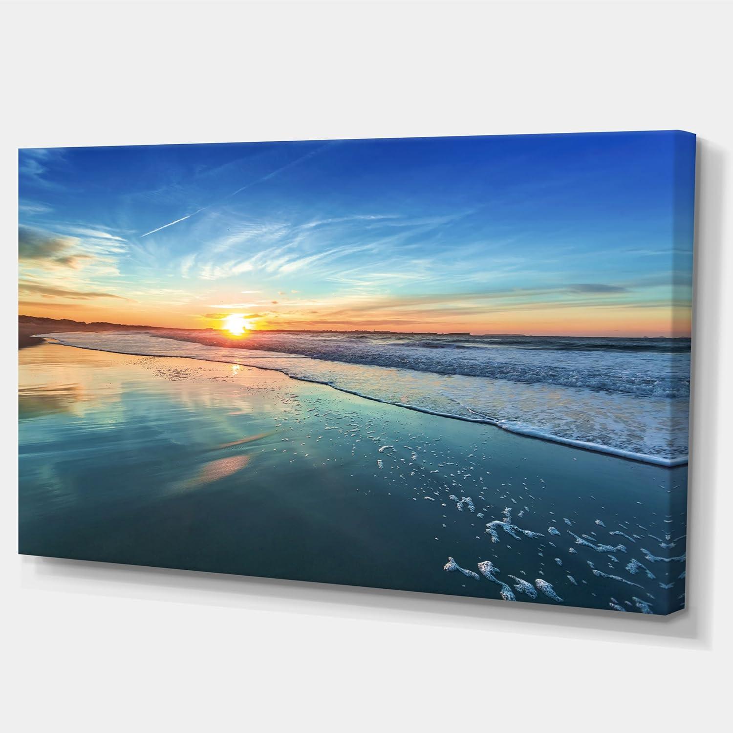 Highland Dunes Seascape " Seashore With Distant Sunset "