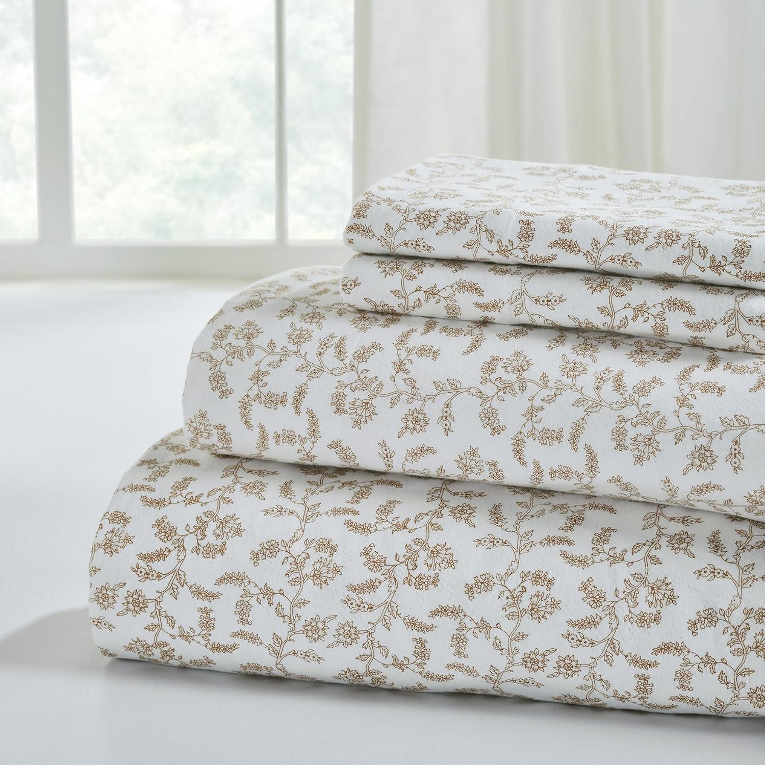 Modern Threads Modern Threads 4-Piece 100% Cotton Flannel Sheet Set – Soft and Durable for Every Season