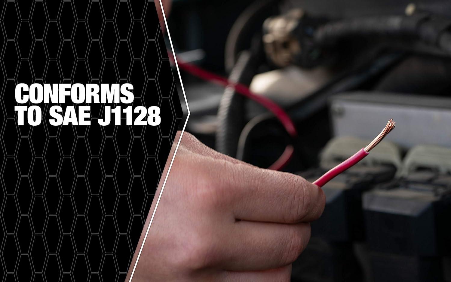 Southwire 55667423 Primary Wire 18-Gauge Bulk Spool, 100-Feet, Red