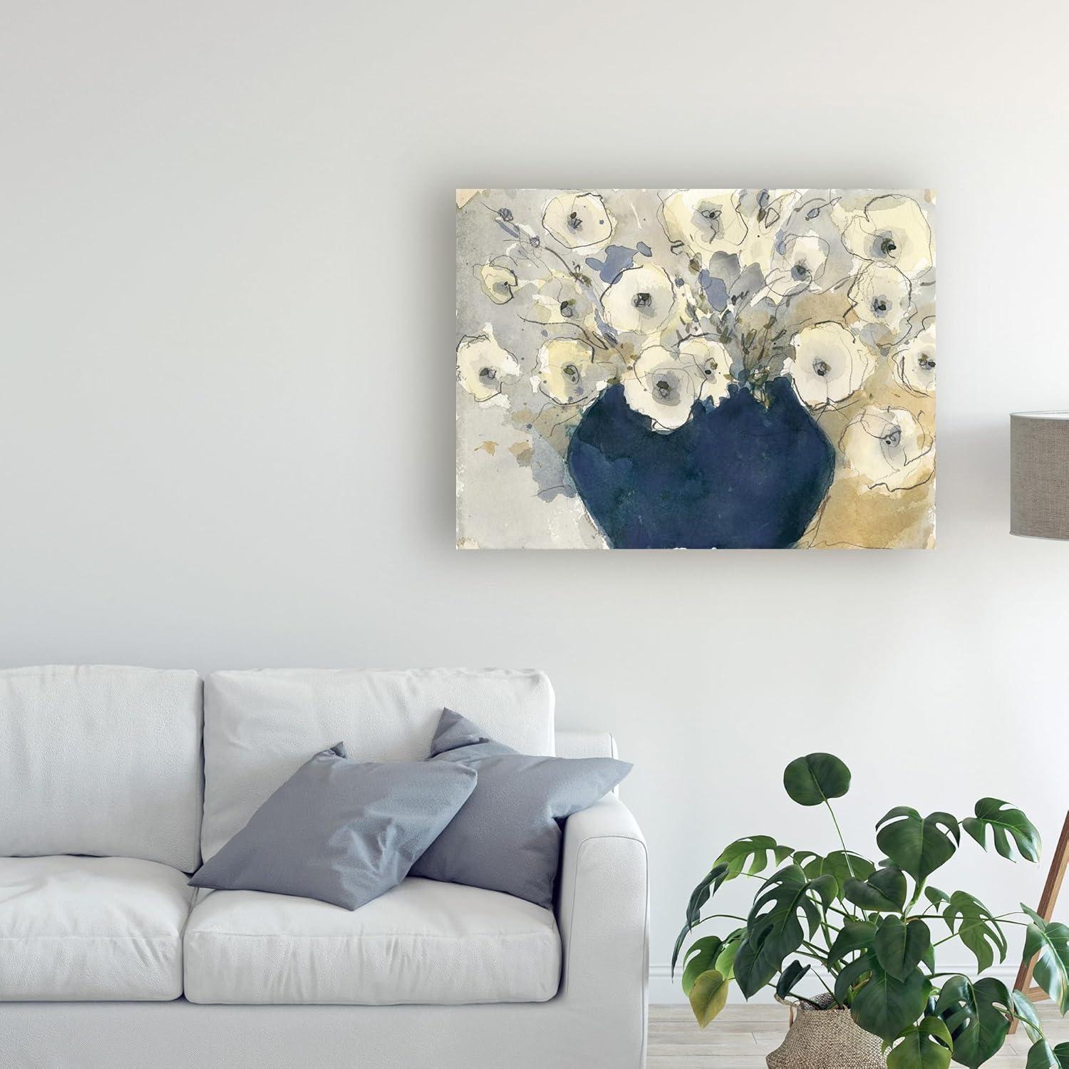 Trademark Fine Art - Samuel Dixon 'White Blossom Study Ii' Canvas Art - 35x47