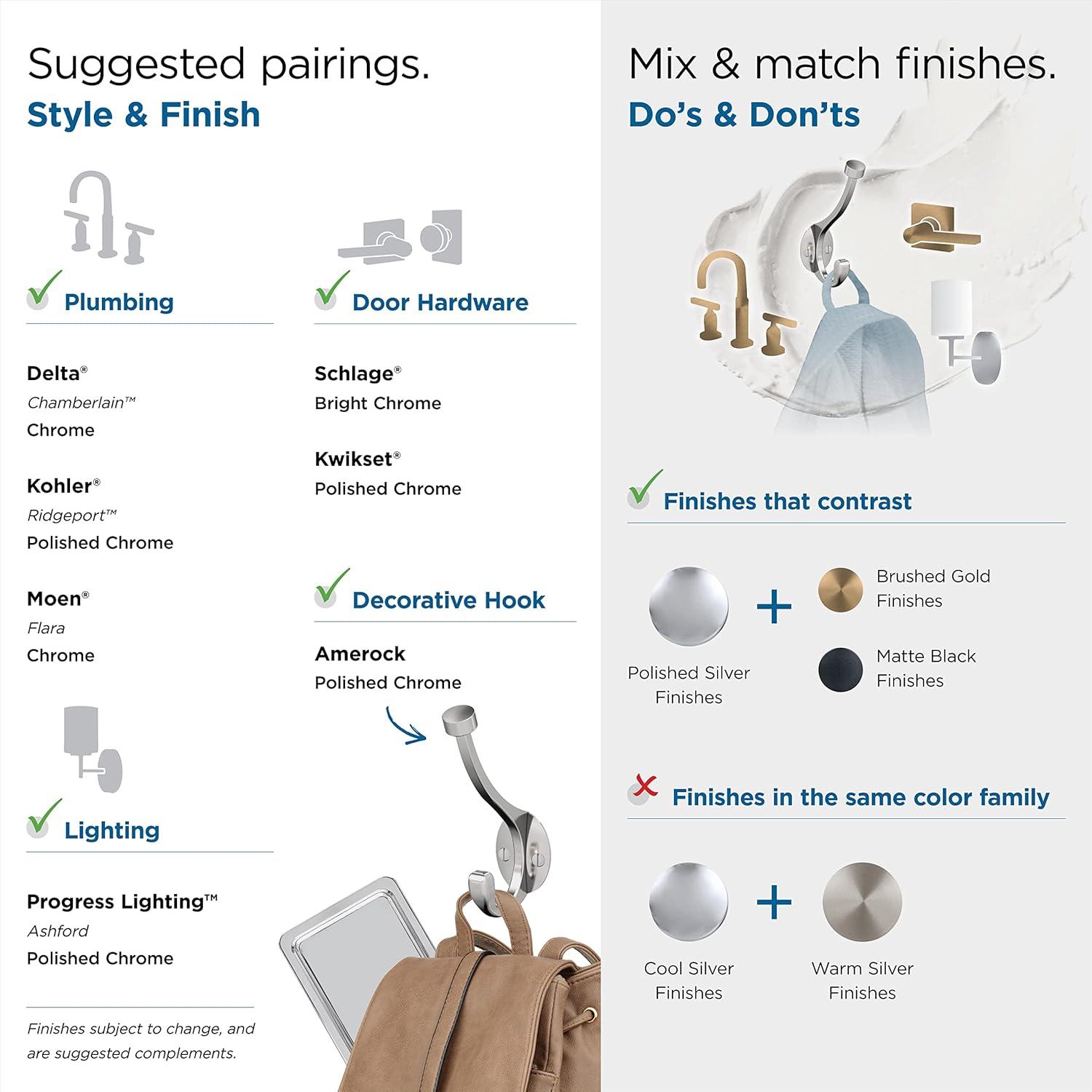 Adare Traditional Double Prong Decorative Wall Hook