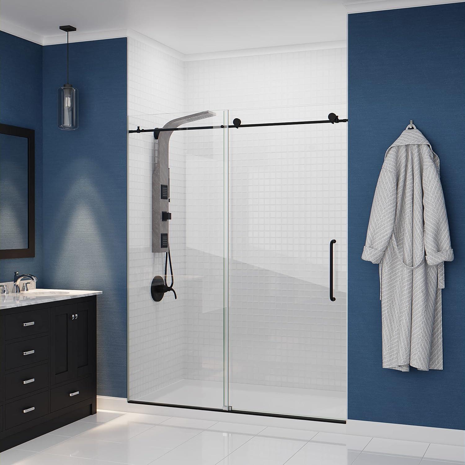 Aura Grey Marble Stainless Steel Shower Panel with Jets