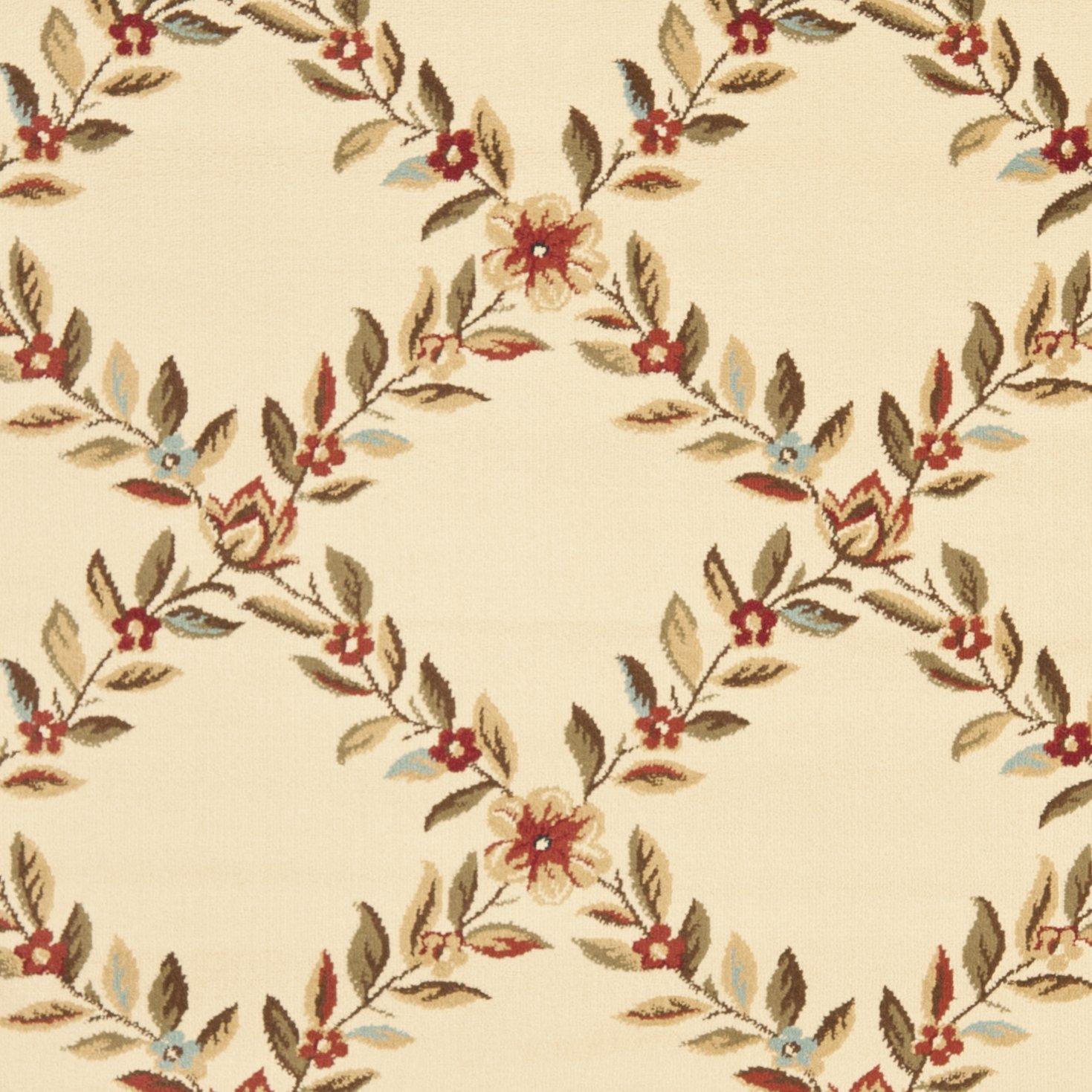 Lyndhurst LNH557 Power Loomed Area Rug - Ivory/Brown - 5'3"x7'6" - Safavieh