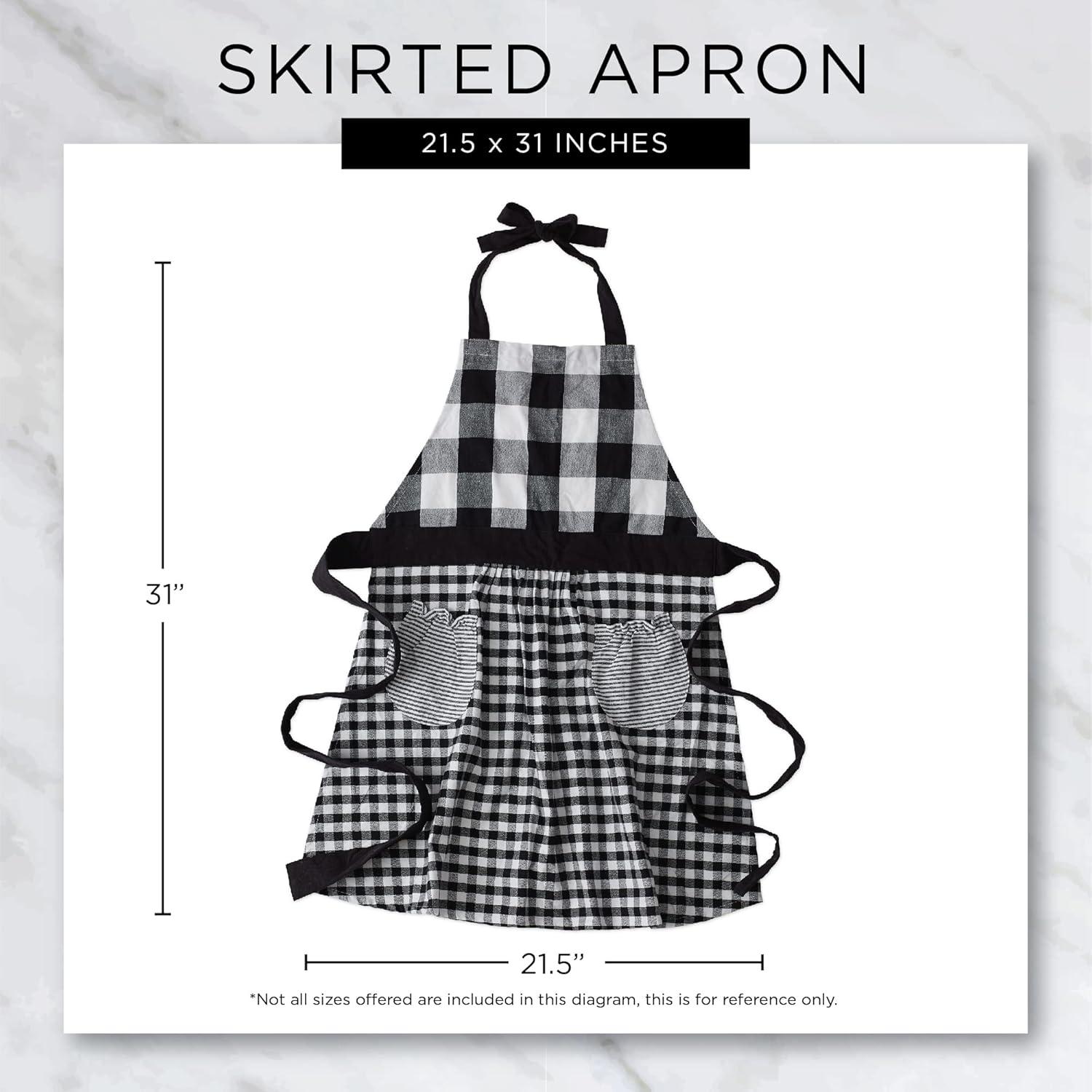 Design Imports Black/White Gingham Apron