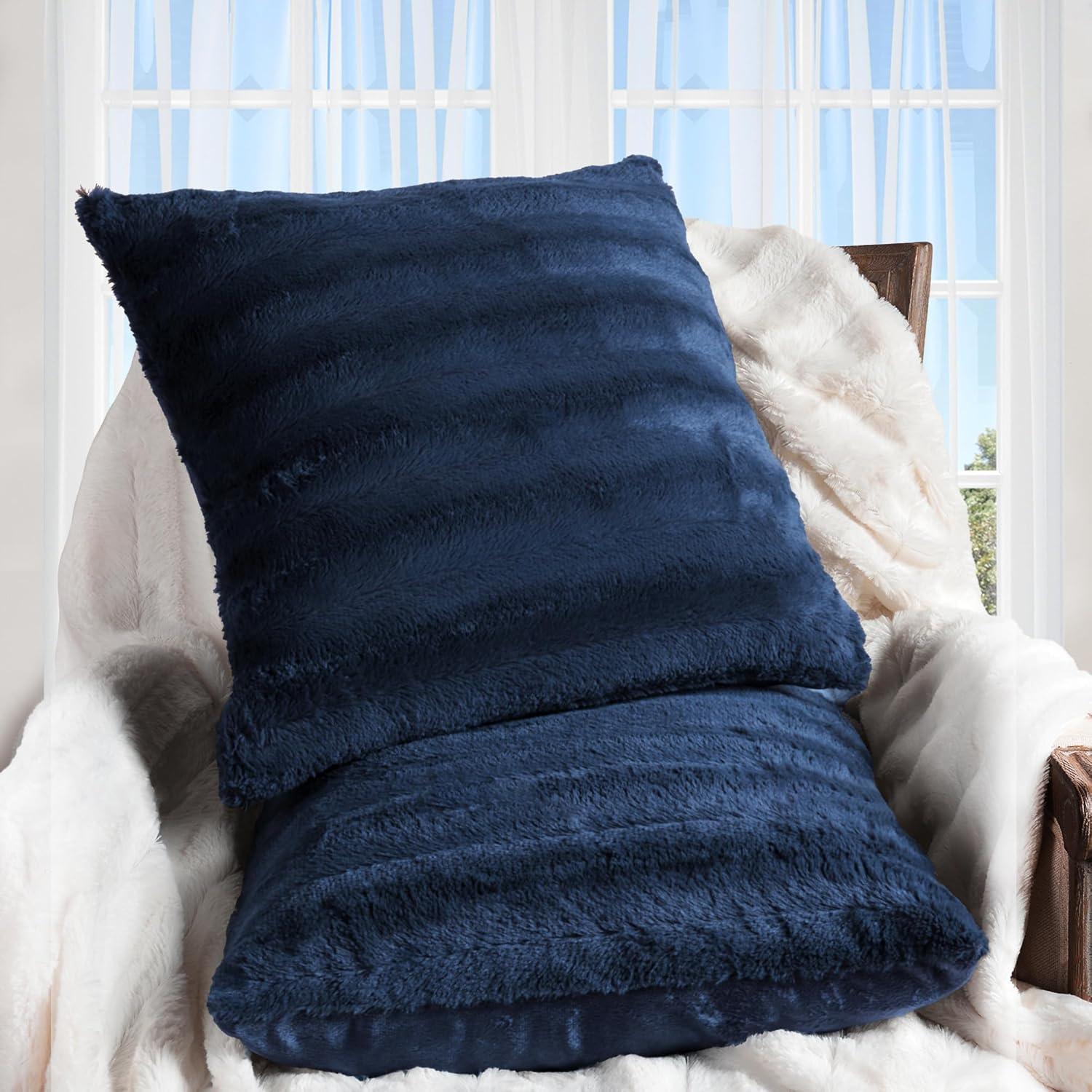 Cheer Collection FRBIN Square Pillow Cover & Insert (Set of 2)