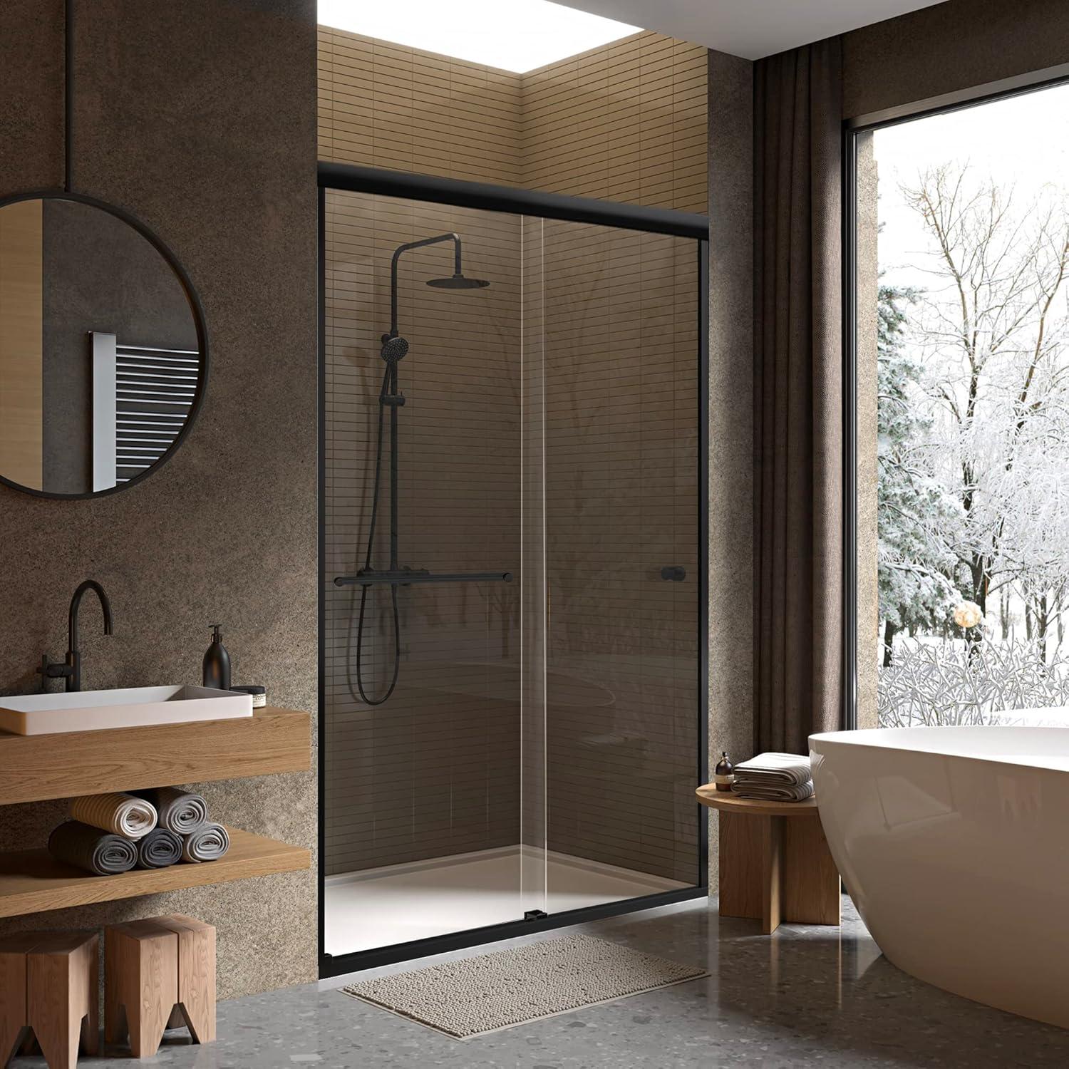 56"-60" W x 70" H Semi-Frameless Shower Door