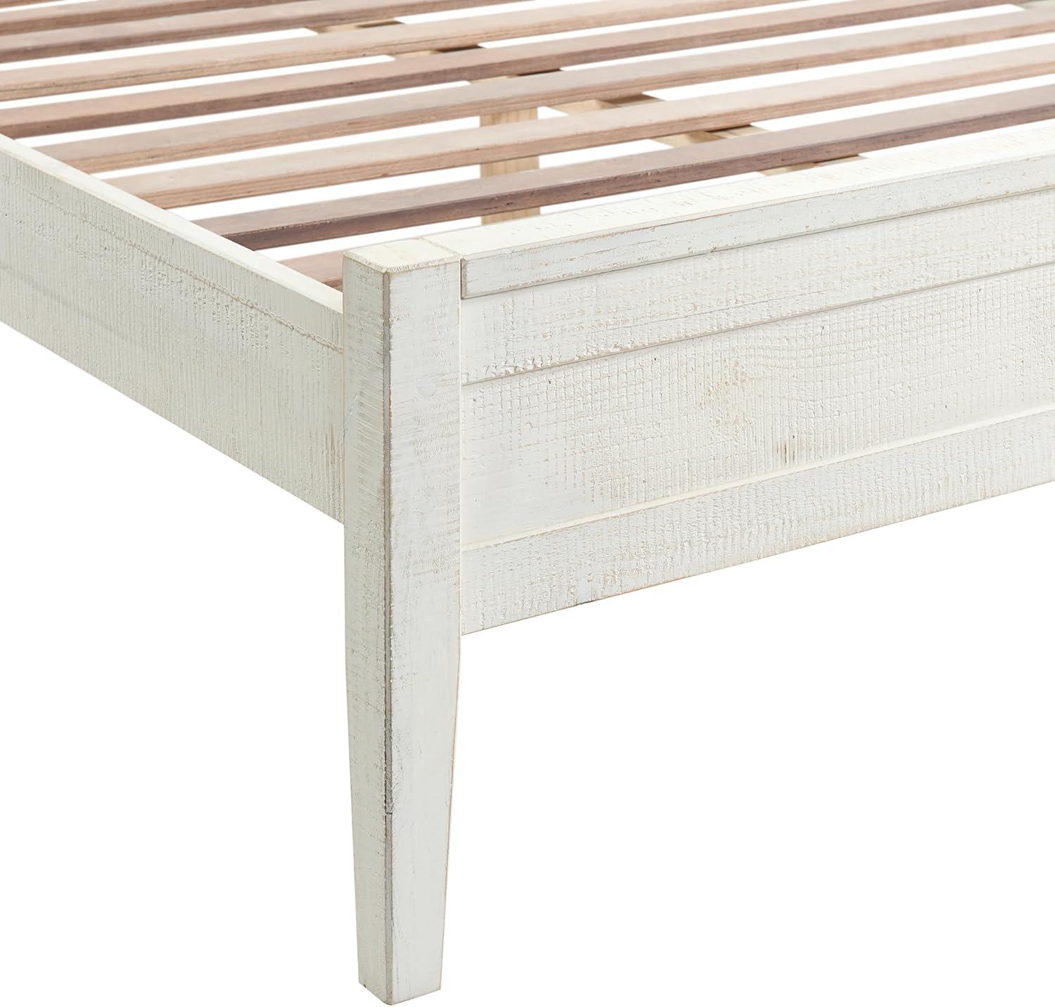 Alaterre Furniture Windsor Panel Wood Full Bed, Driftwood White