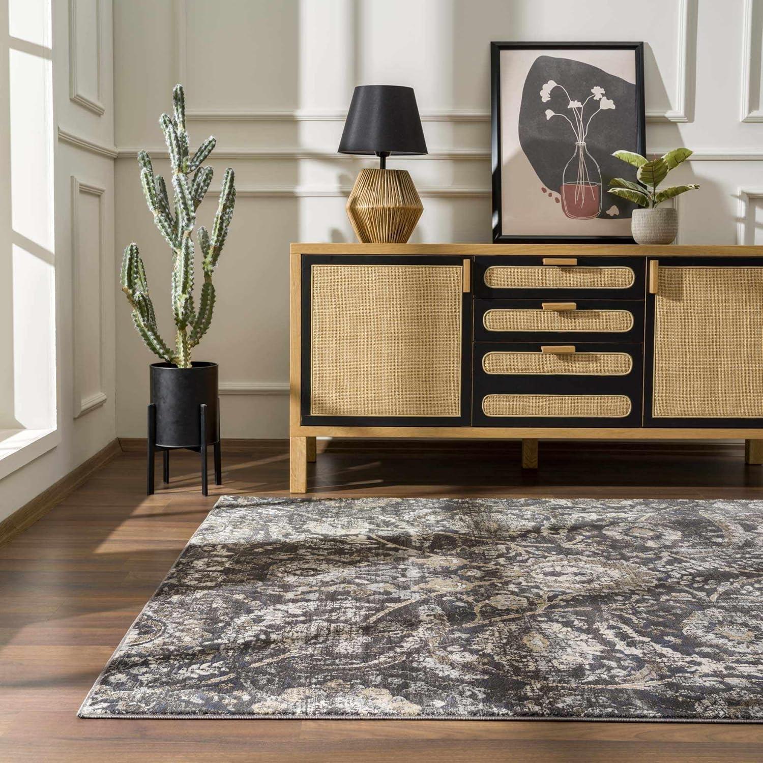 Hauteloom Rectangle Area Rug   Black