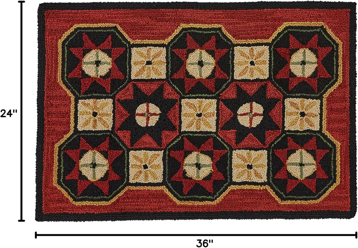Park Designs Folk Star Hooked Rug 2' x 3'