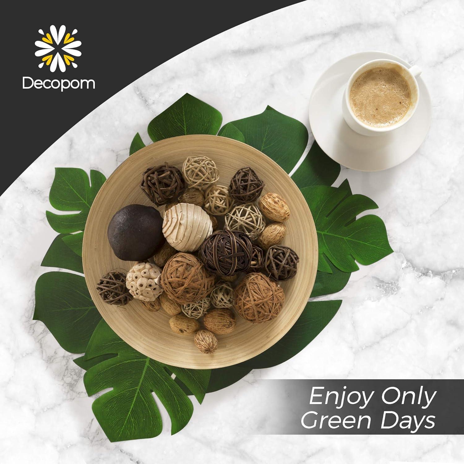 Large Green Artificial Palm Leaf Arrangement for Tabletop Centerpiece