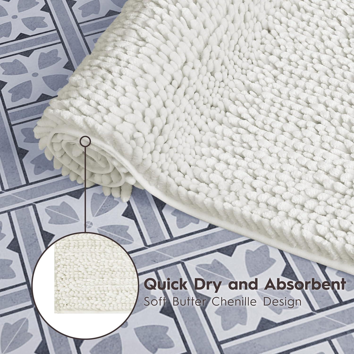 Laura Ashley Laura Ashley Butter Chenille 2 Pieces Bath Rugs