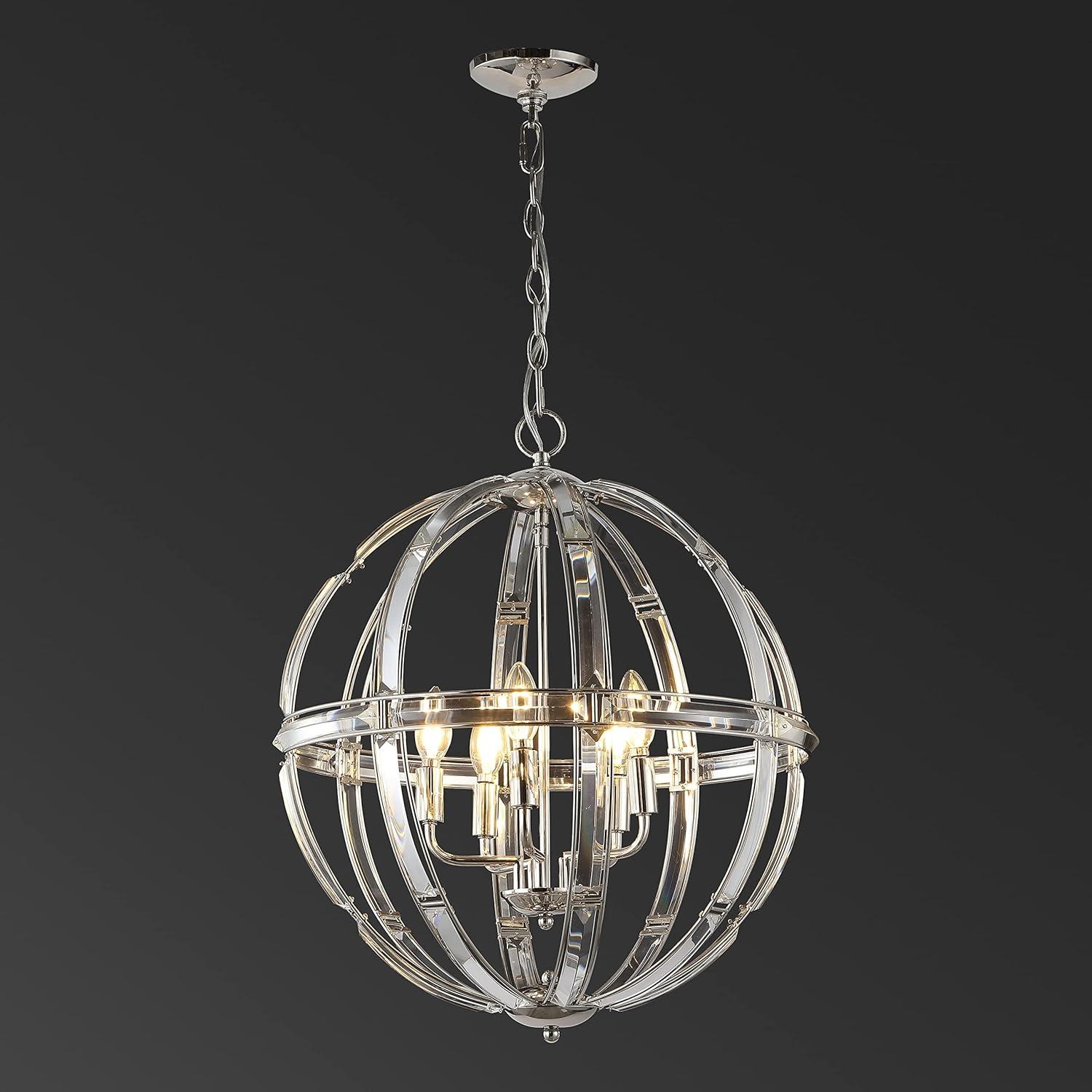 Safavieh  Couture Giordano Crystal Round Pendant - 19.25 IN W x 19.25 IN D x 25.5 / 73.5 IN H