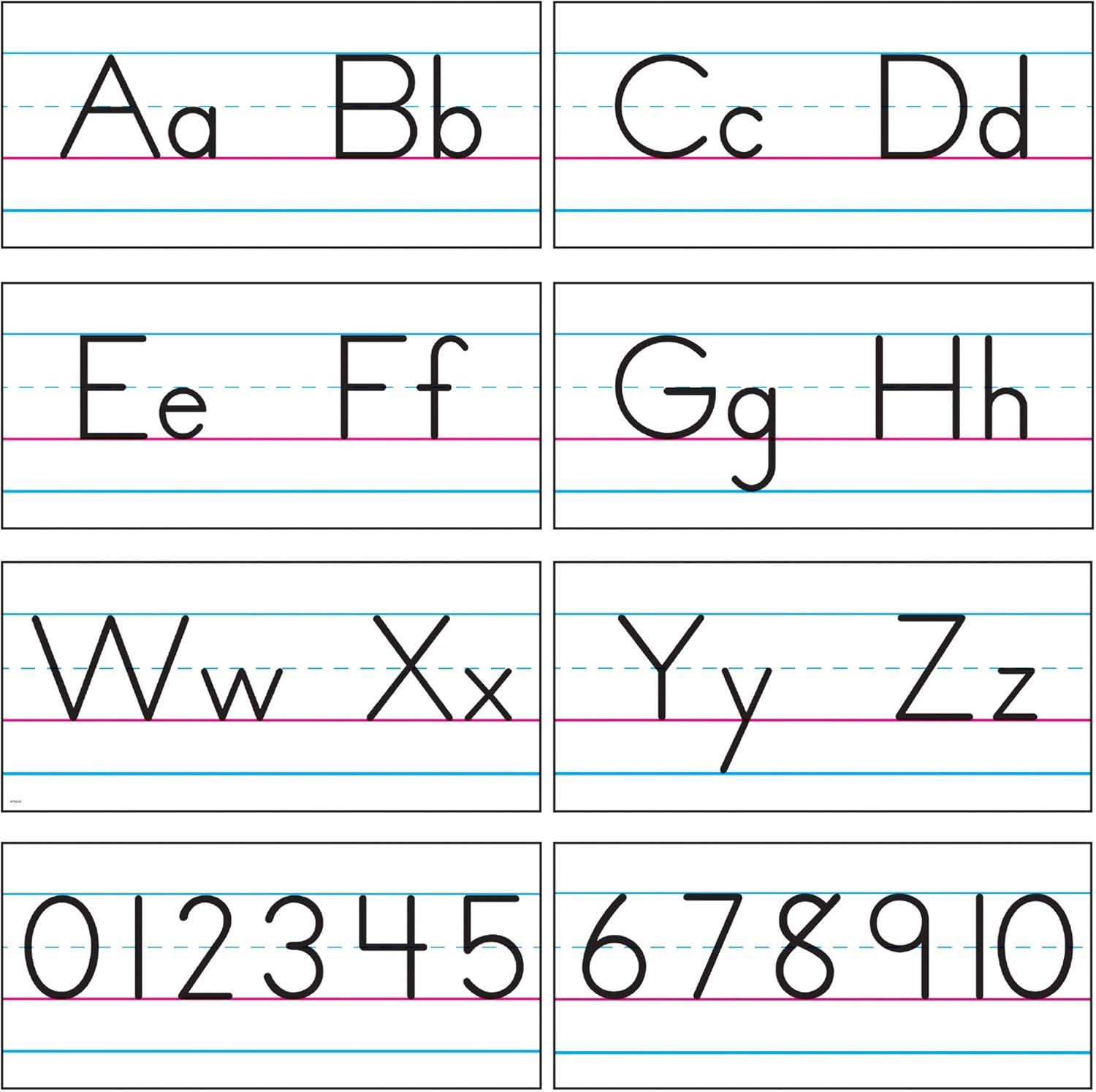 TREND Basic Alphabet Zaner-Bloser Manuscript Bulletin Board Set