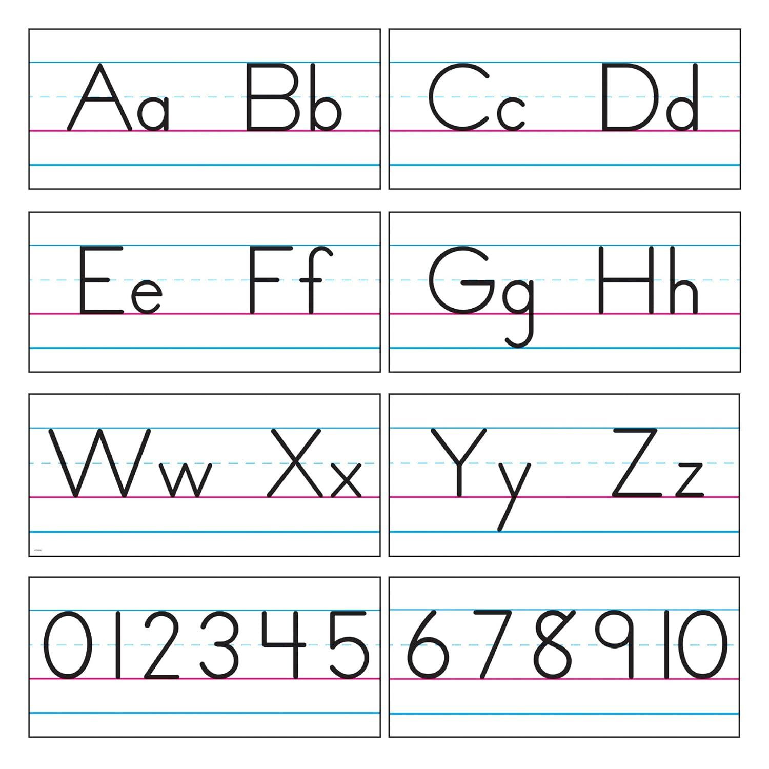 TREND Basic Alphabet Zaner-Bloser Manuscript Bulletin Board Set