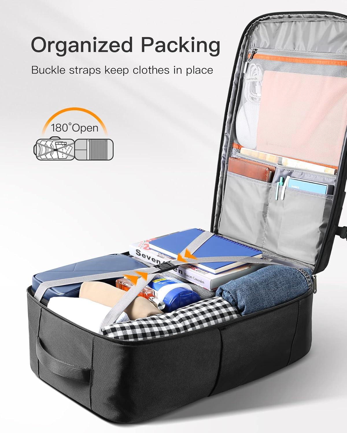 Travel Backpack 42L Extra Large Cabin Luggage Carry On Backpack 15.6"Laptop