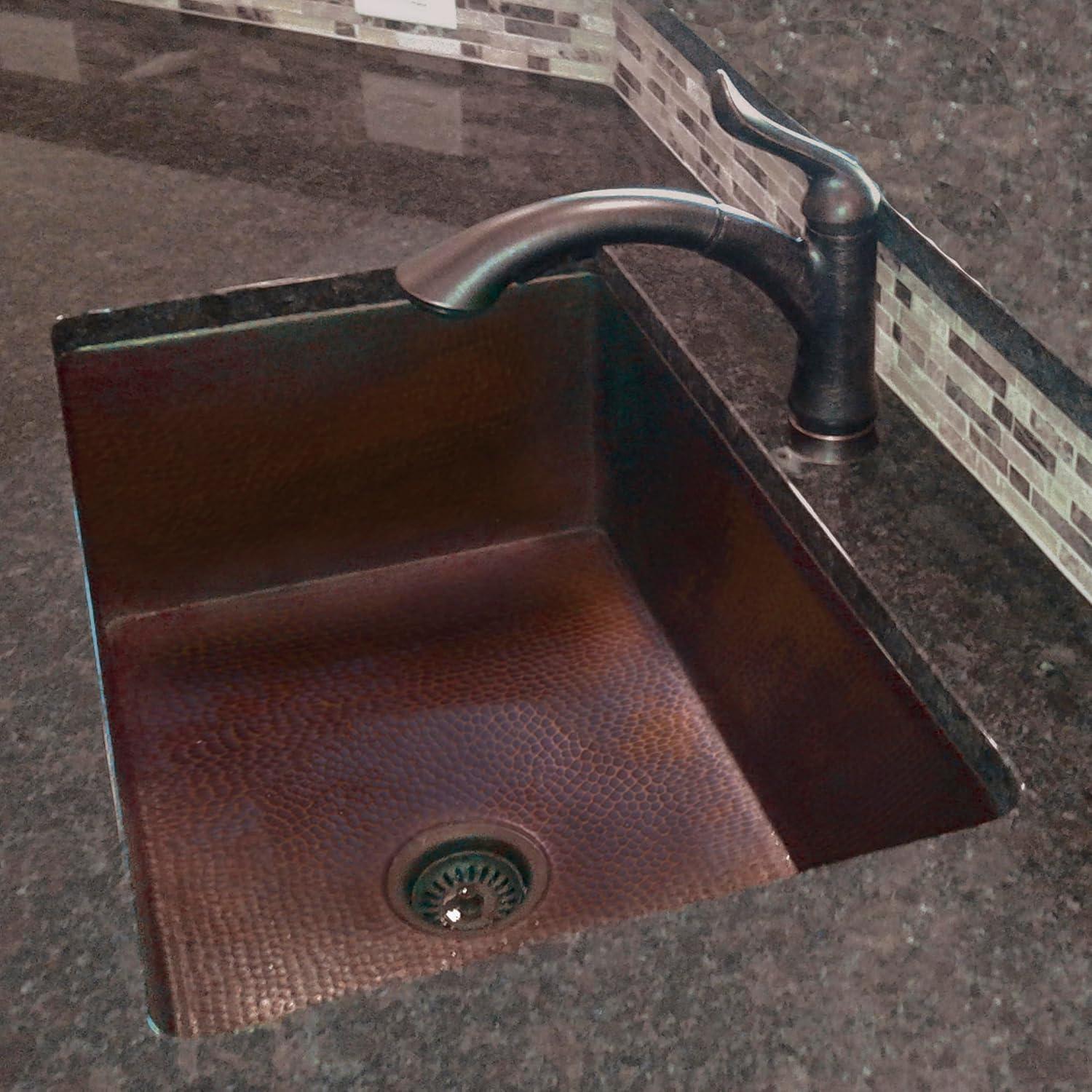 Guadalajara 33'' L Undermount Single Bowl Copper Kitchen Sink