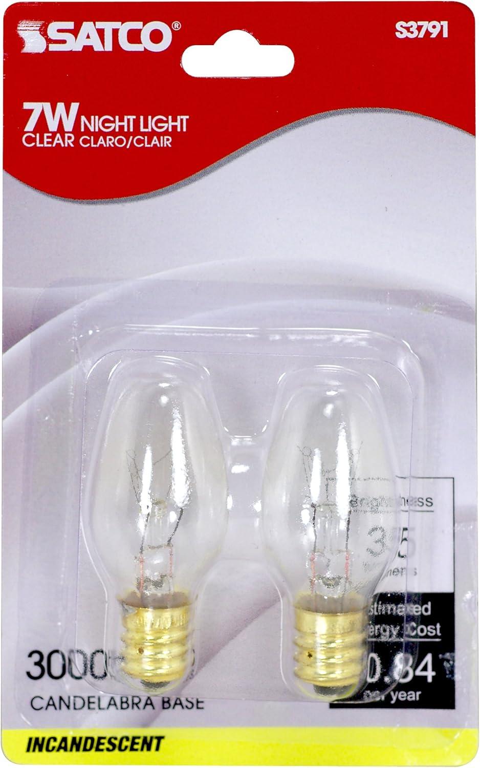 Clear C7 Dimmable Incandescent Night Light Bulb