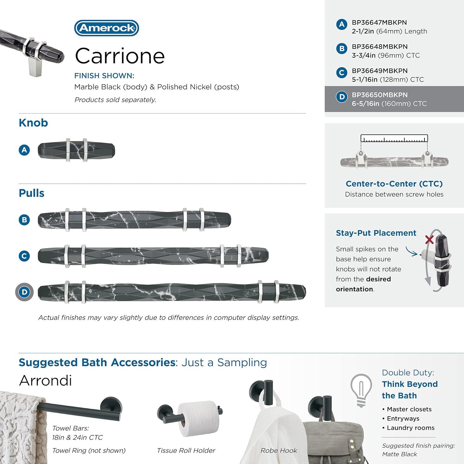 Carrione 6 5/16" Center to Center Bar Pull