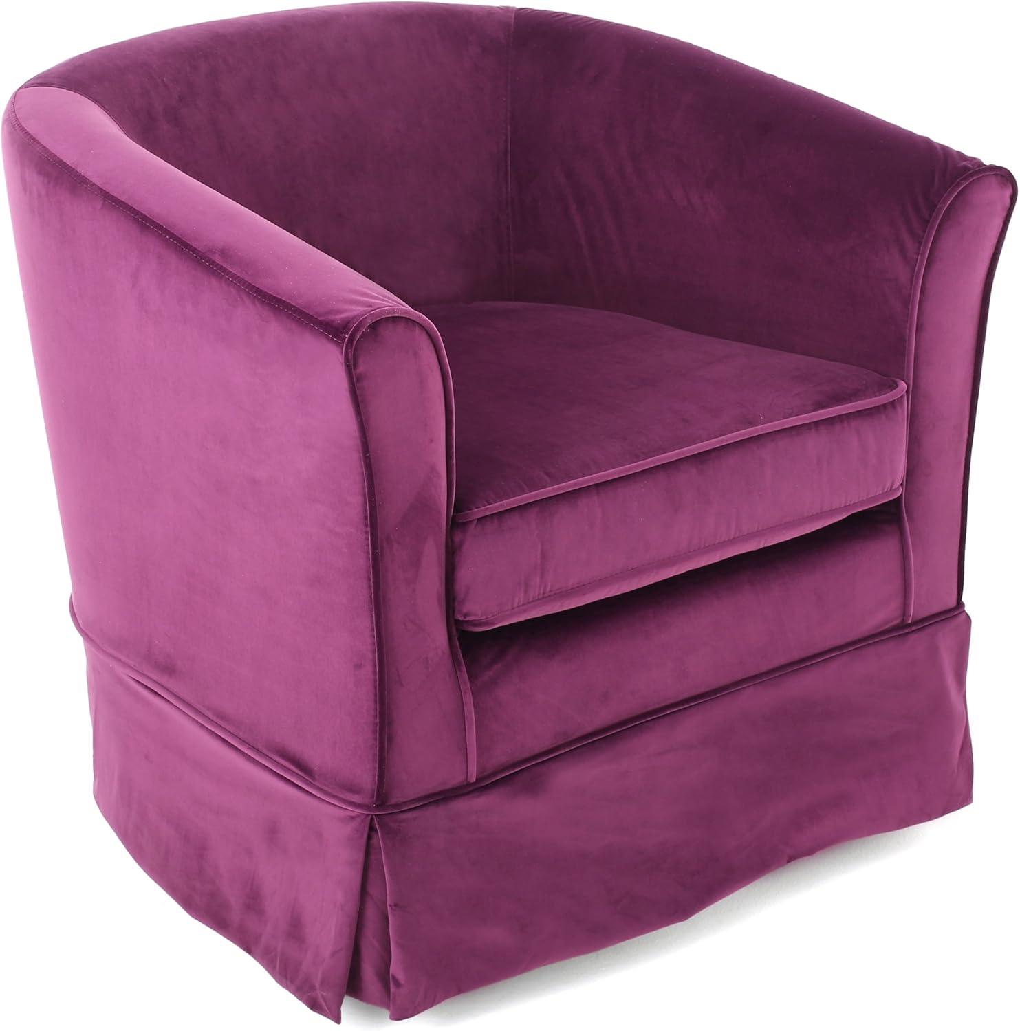 Cecilia Fabric Swivel Club Chair - Christopher Knight Home